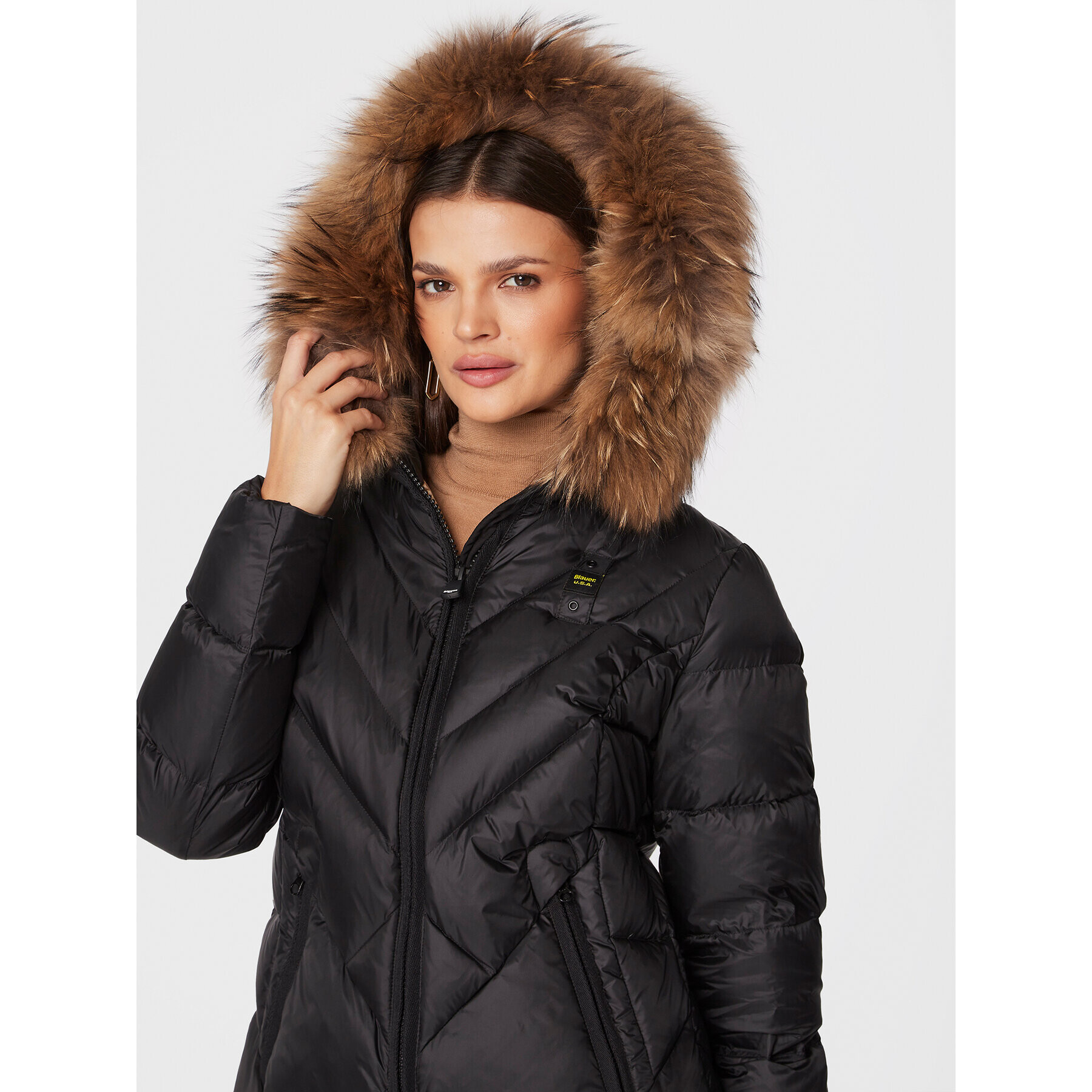 Blauer Пухено яке Courtney BLDC03214 006047 Черен Regular Fit - Pepit.bg