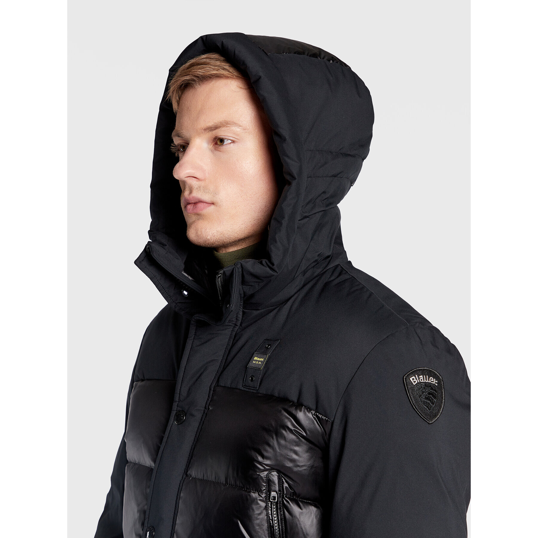 Blauer Пухено яке Eduardo BLUC03056 006355 Черен Regular Fit - Pepit.bg