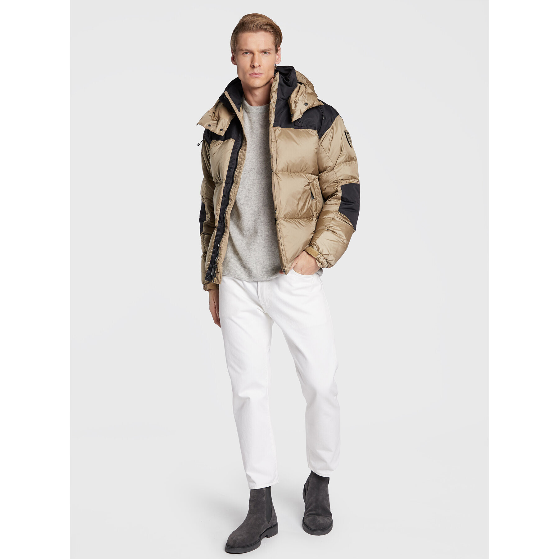 Blauer Пухено яке Emerson BLUC03217 006365 Бежов Regular Fit - Pepit.bg