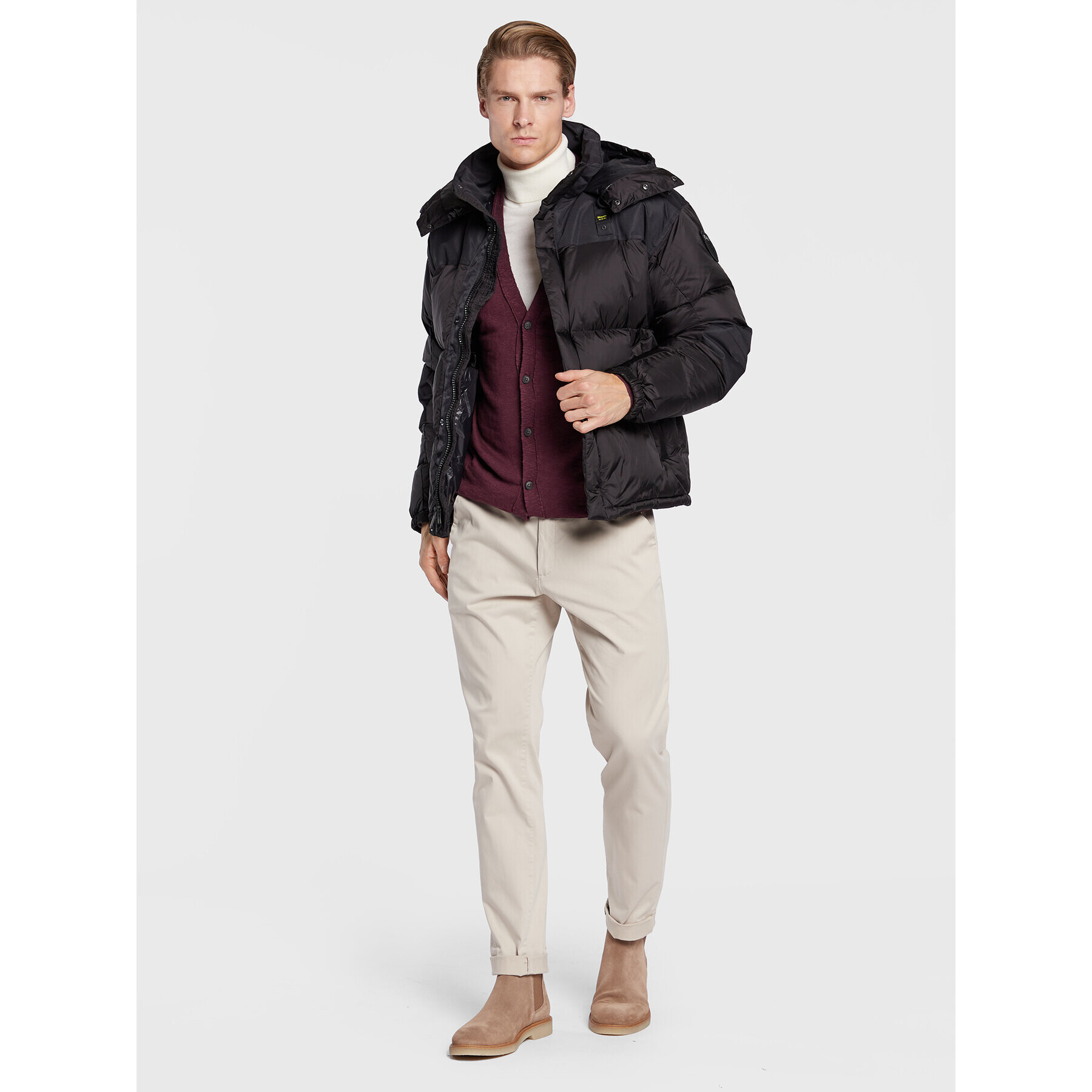 Blauer Пухено яке Emerson BLUC03217 006365 Черен Regular Fit - Pepit.bg