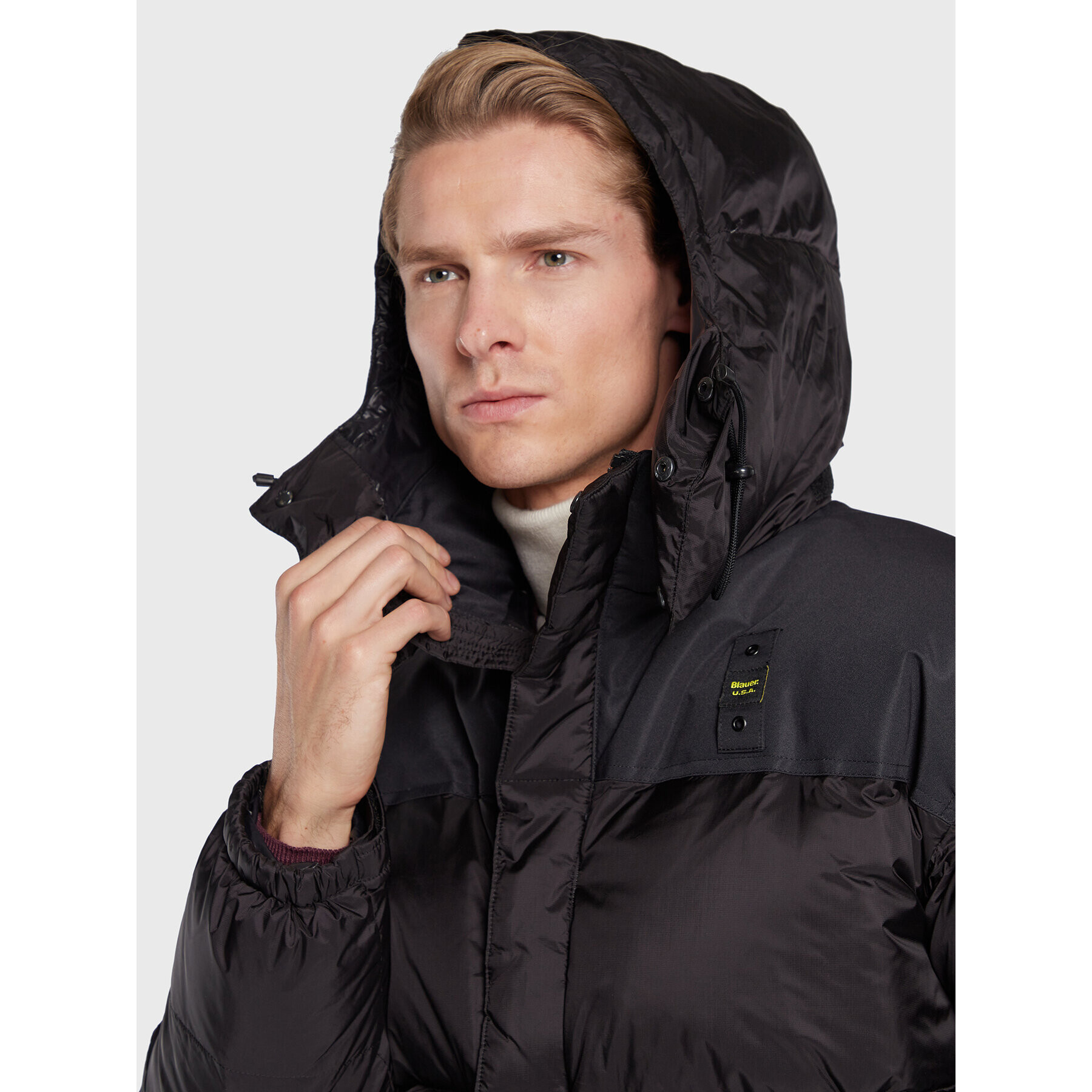 Blauer Пухено яке Emerson BLUC03217 006365 Черен Regular Fit - Pepit.bg