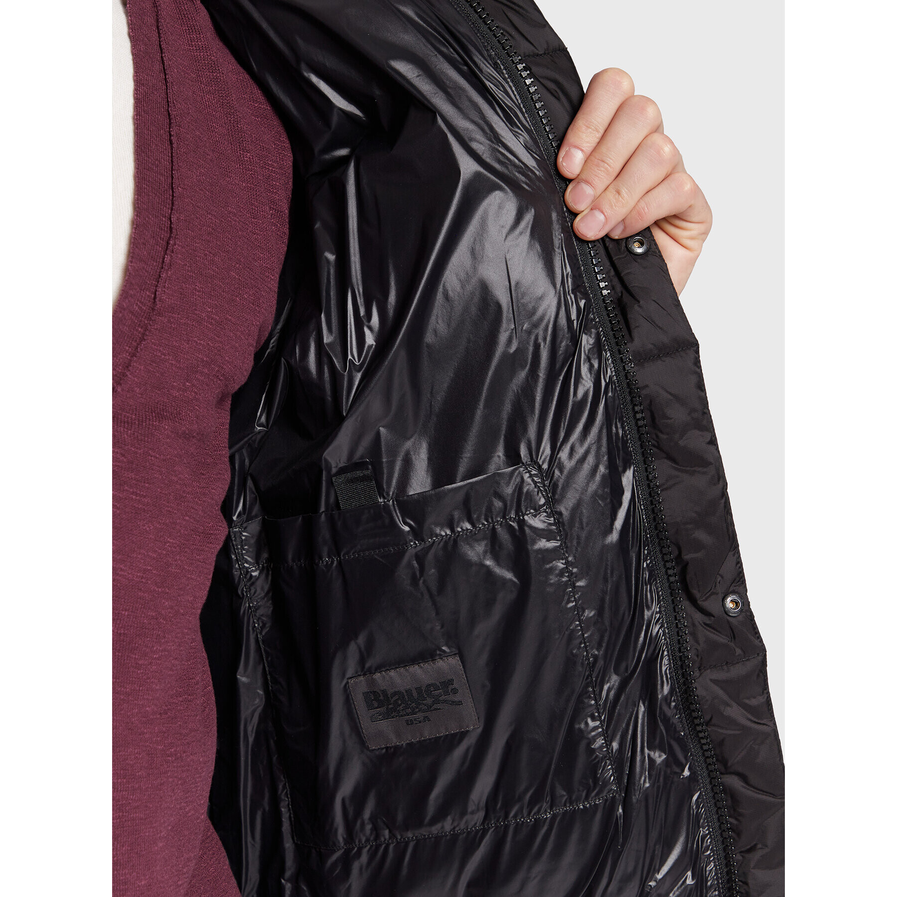 Blauer Пухено яке Emerson BLUC03217 006365 Черен Regular Fit - Pepit.bg