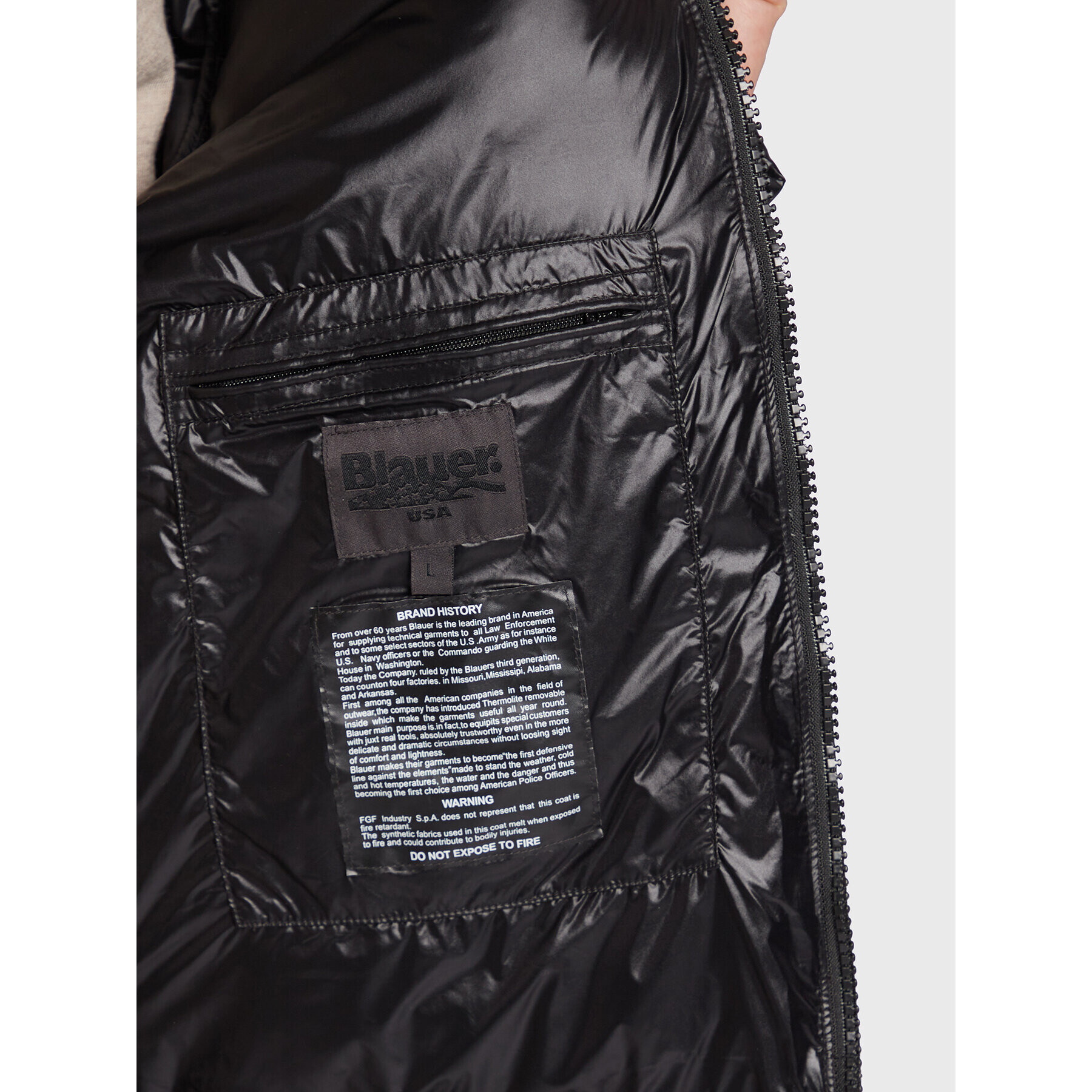 Blauer Пухено яке Enrique BLUC03128 006360 Черен Regular Fit - Pepit.bg