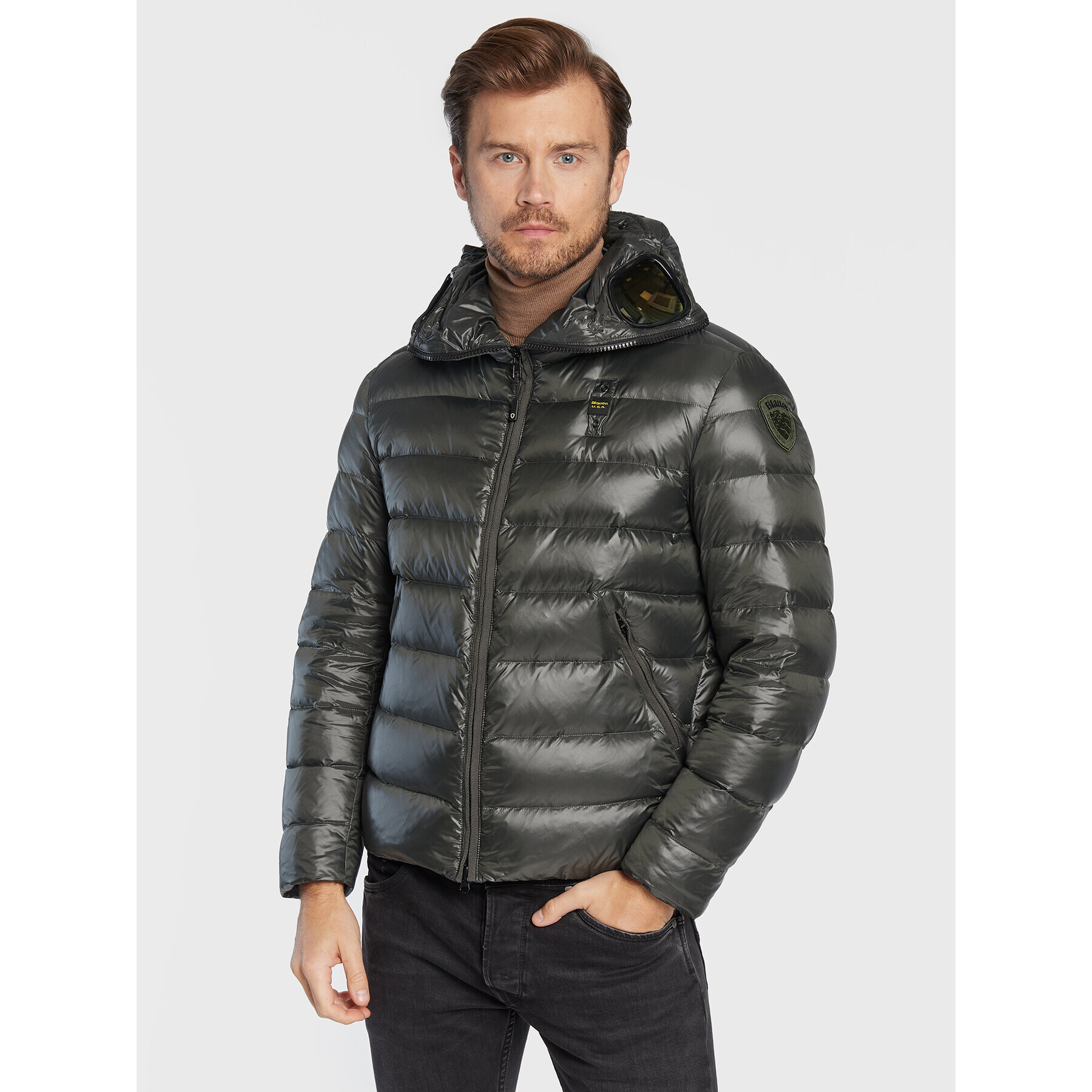 Blauer Пухено яке Enrique BLUC03128 006360 Зелен Regular Fit - Pepit.bg