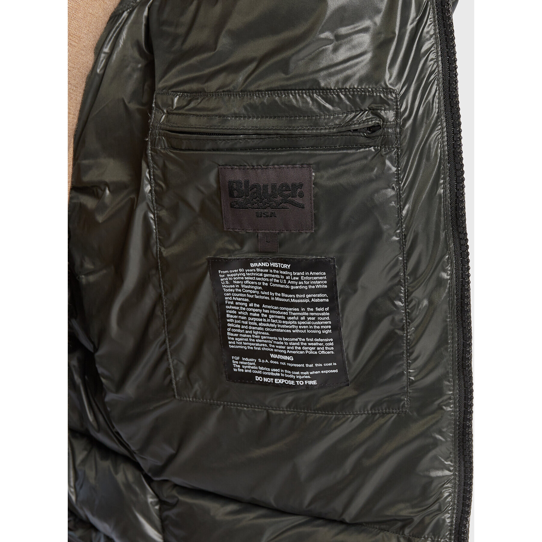 Blauer Пухено яке Enrique BLUC03128 006360 Зелен Regular Fit - Pepit.bg