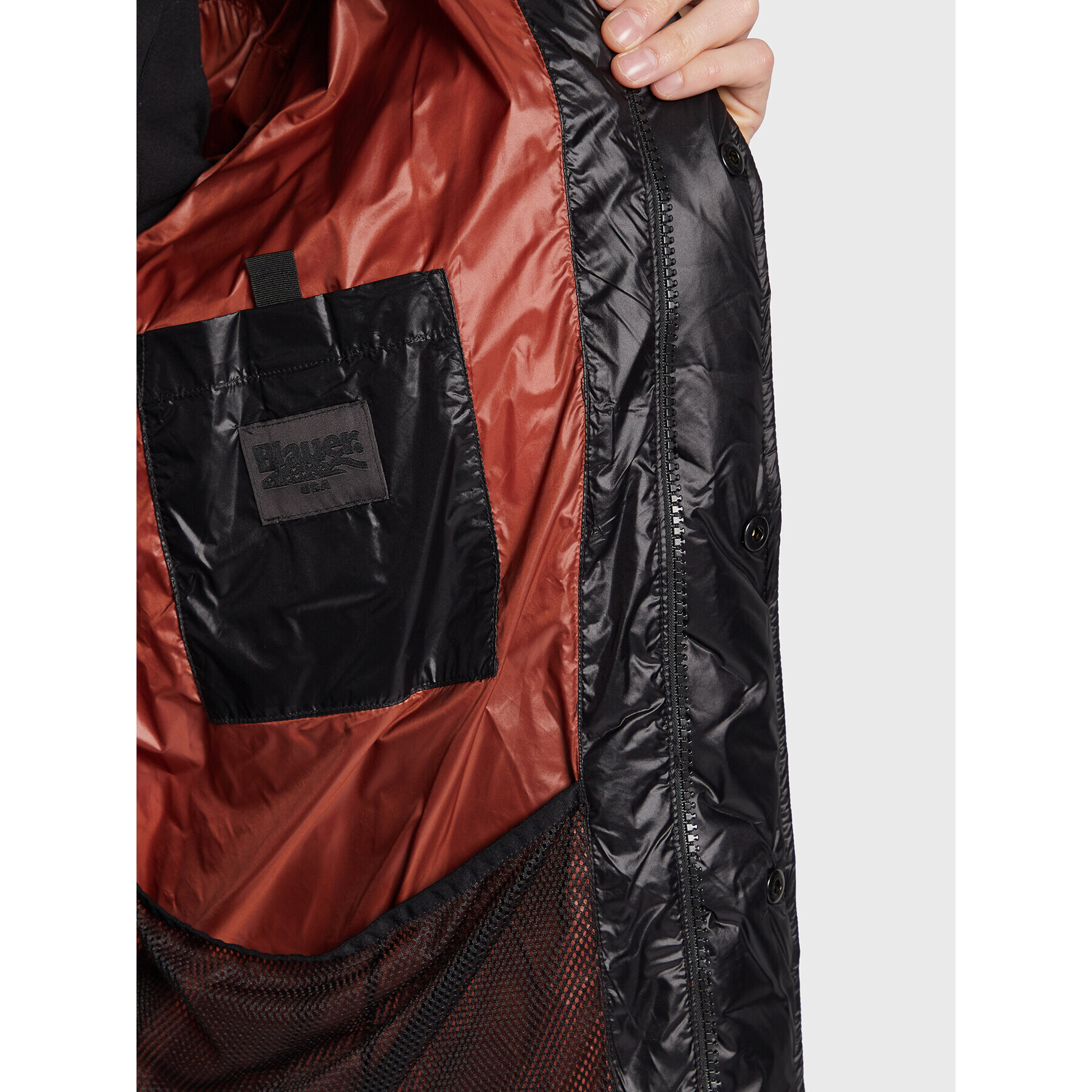 Blauer Пухено яке Flynn BLUC03220 006360 Черен Regular Fit - Pepit.bg