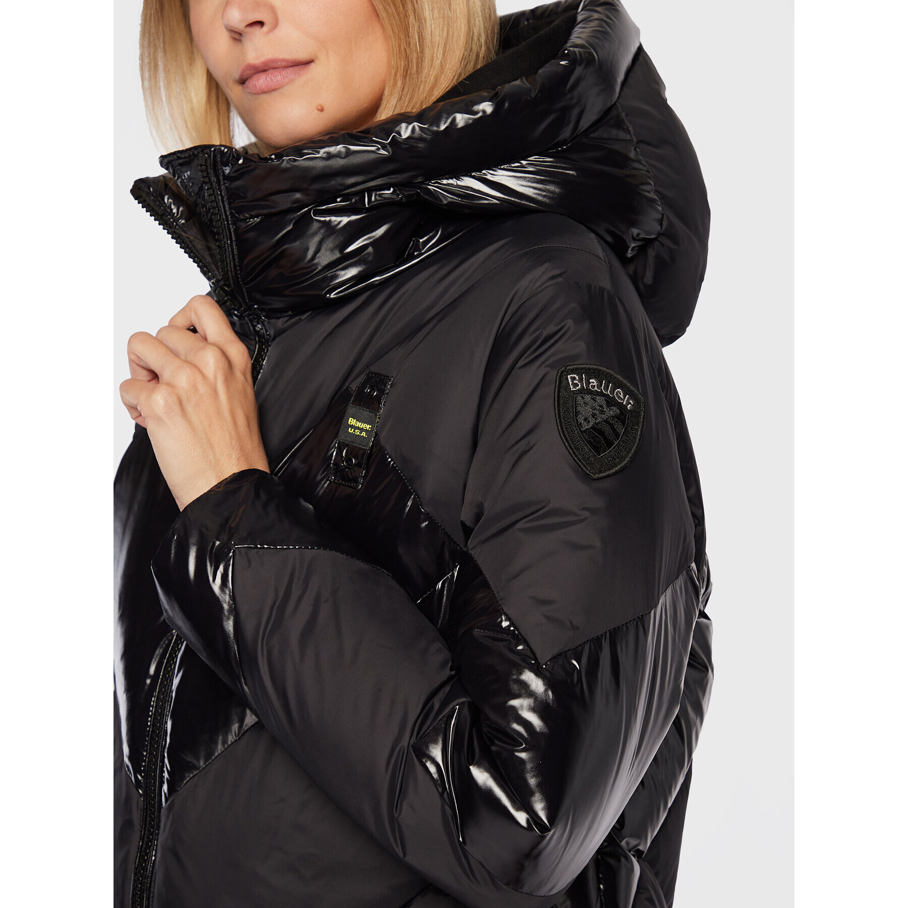 Blauer Пухено яке Heidi BLDC03059 006358 Черен Regular Fit - Pepit.bg