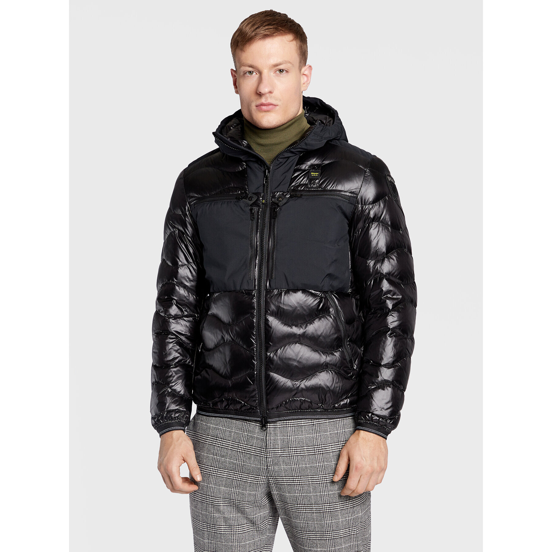 Blauer Пухено яке Kent BLUC03013 006355 Черен Regular Fit - Pepit.bg