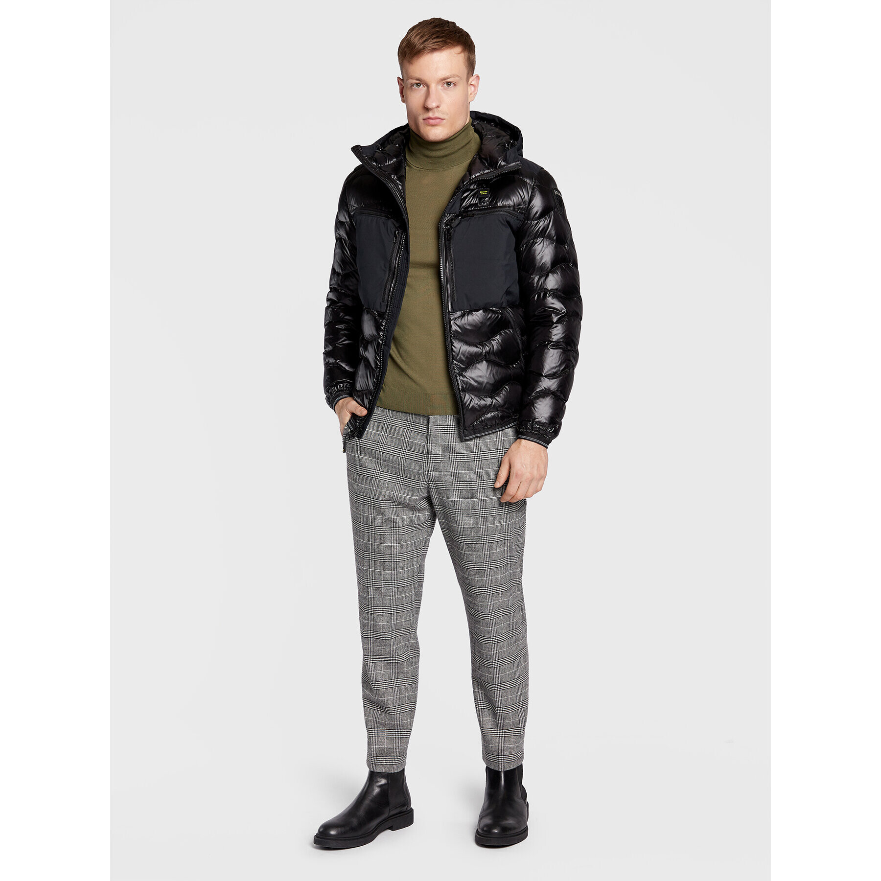 Blauer Пухено яке Kent BLUC03013 006355 Черен Regular Fit - Pepit.bg