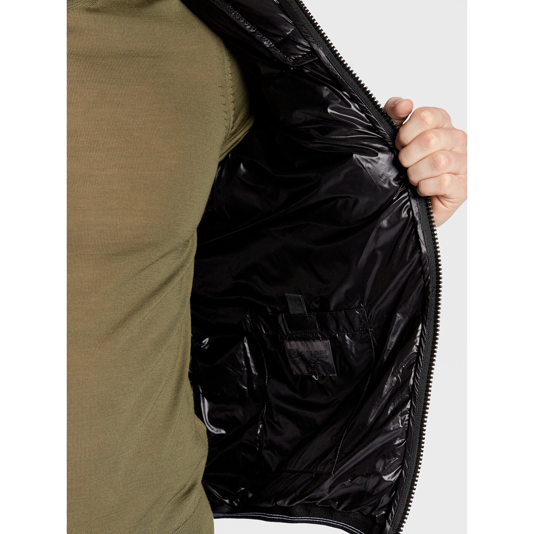 Blauer Пухено яке Kent BLUC03013 006355 Черен Regular Fit - Pepit.bg