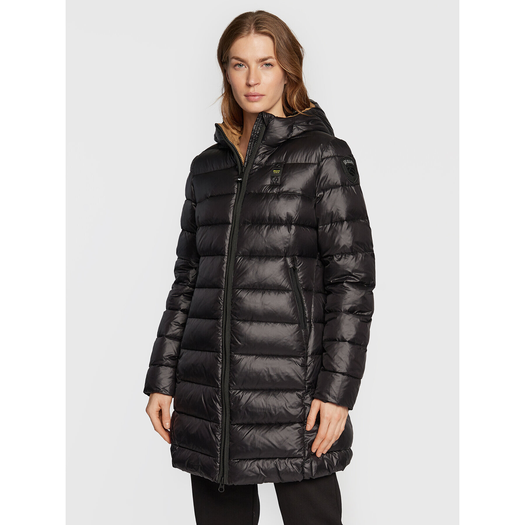 Blauer Пухено яке Lena BLDK02146 005958 Черен Regular Fit - Pepit.bg