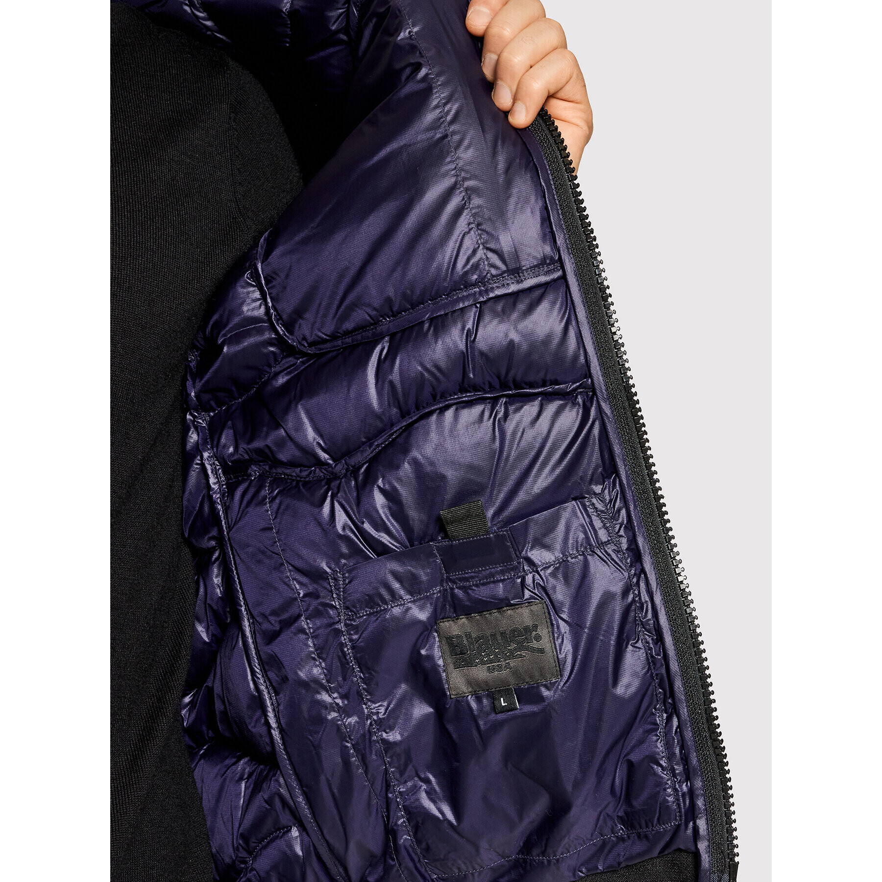 Blauer Пухено яке Maurice 21WBLUC03080 004719 Тъмносин Regular Fit - Pepit.bg