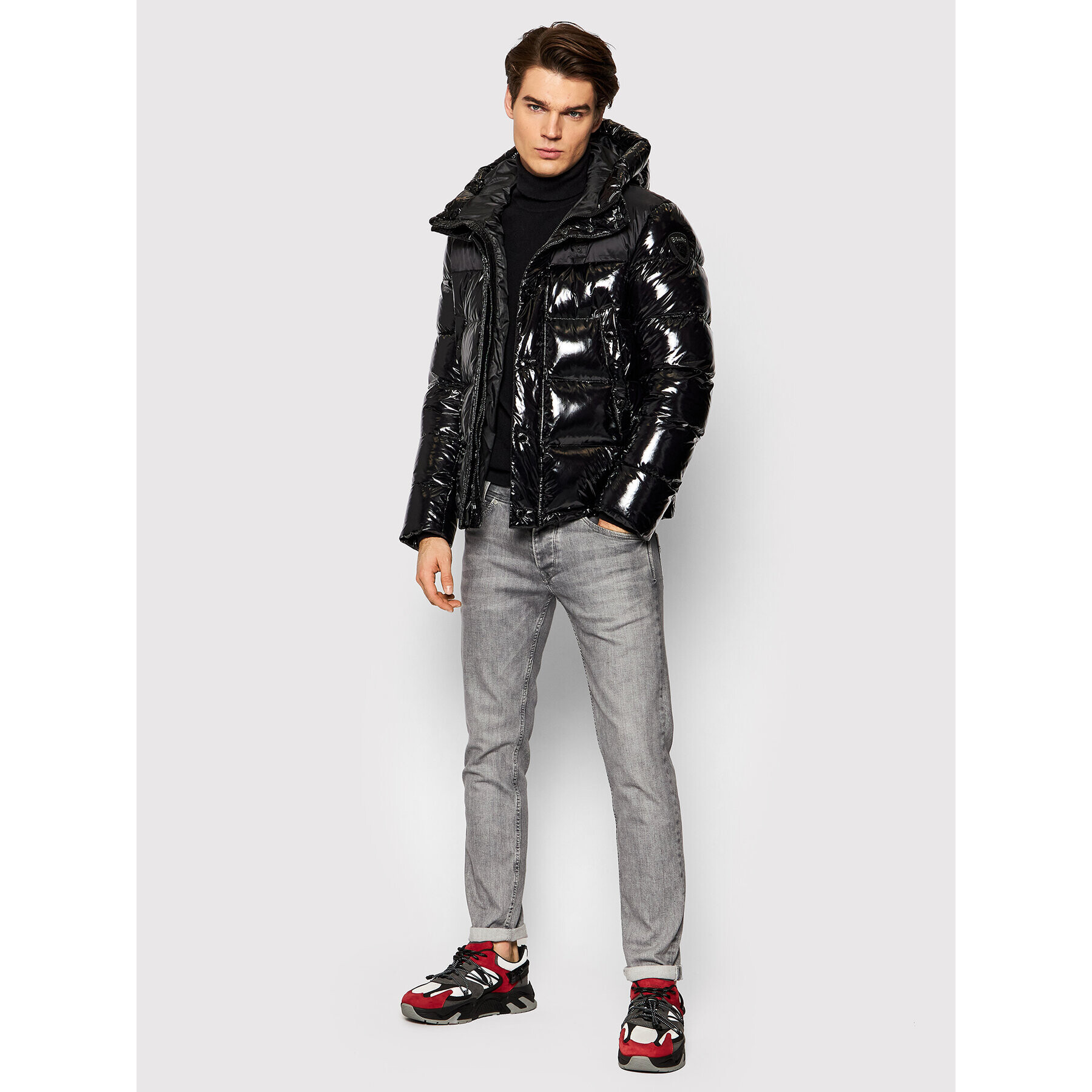Blauer Пухено яке Rafael Shiny 21WBLUC03082 006083 Черен Regular Fit - Pepit.bg