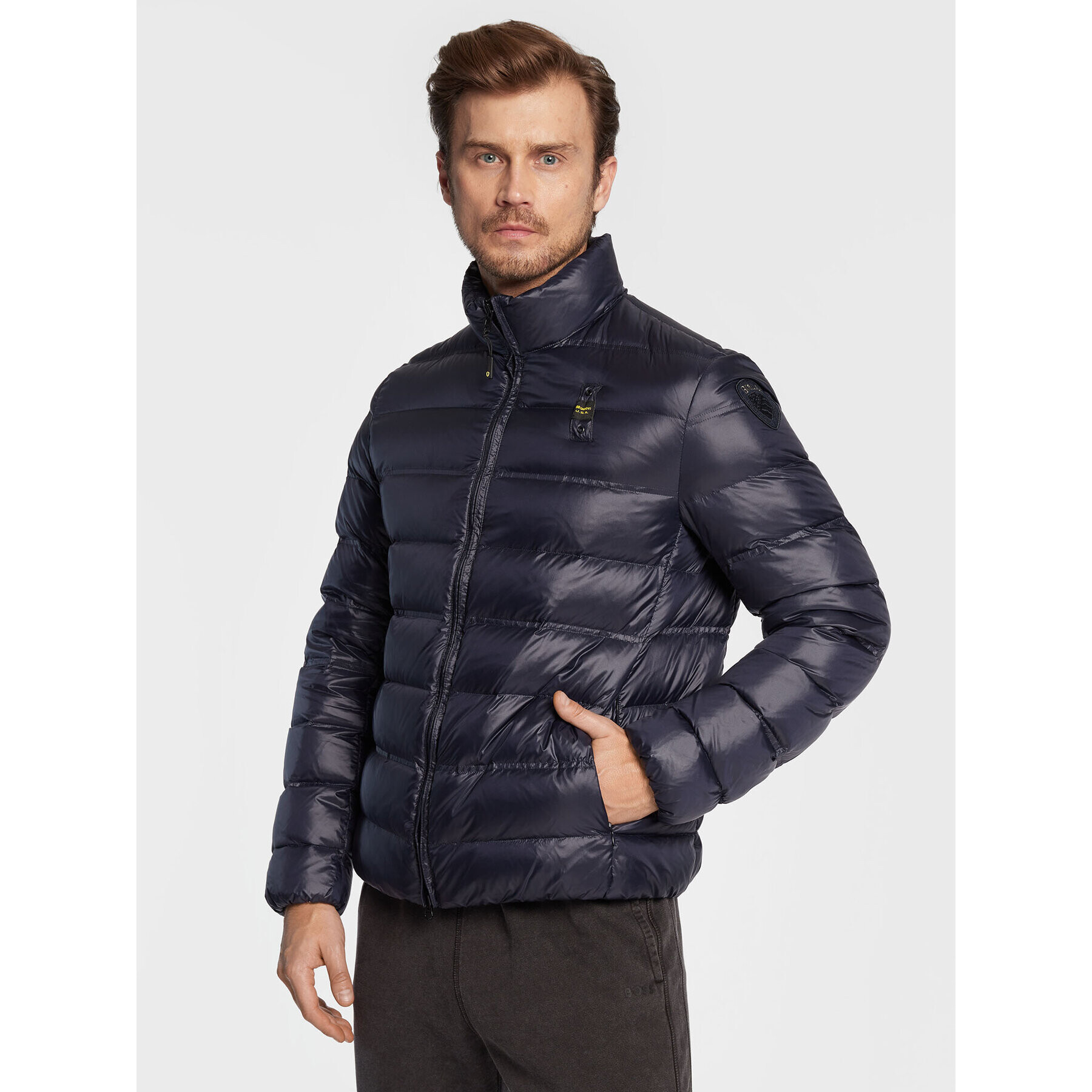 Blauer Пухено яке Seth BLUC03010 006360 Тъмносин Regular Fit - Pepit.bg