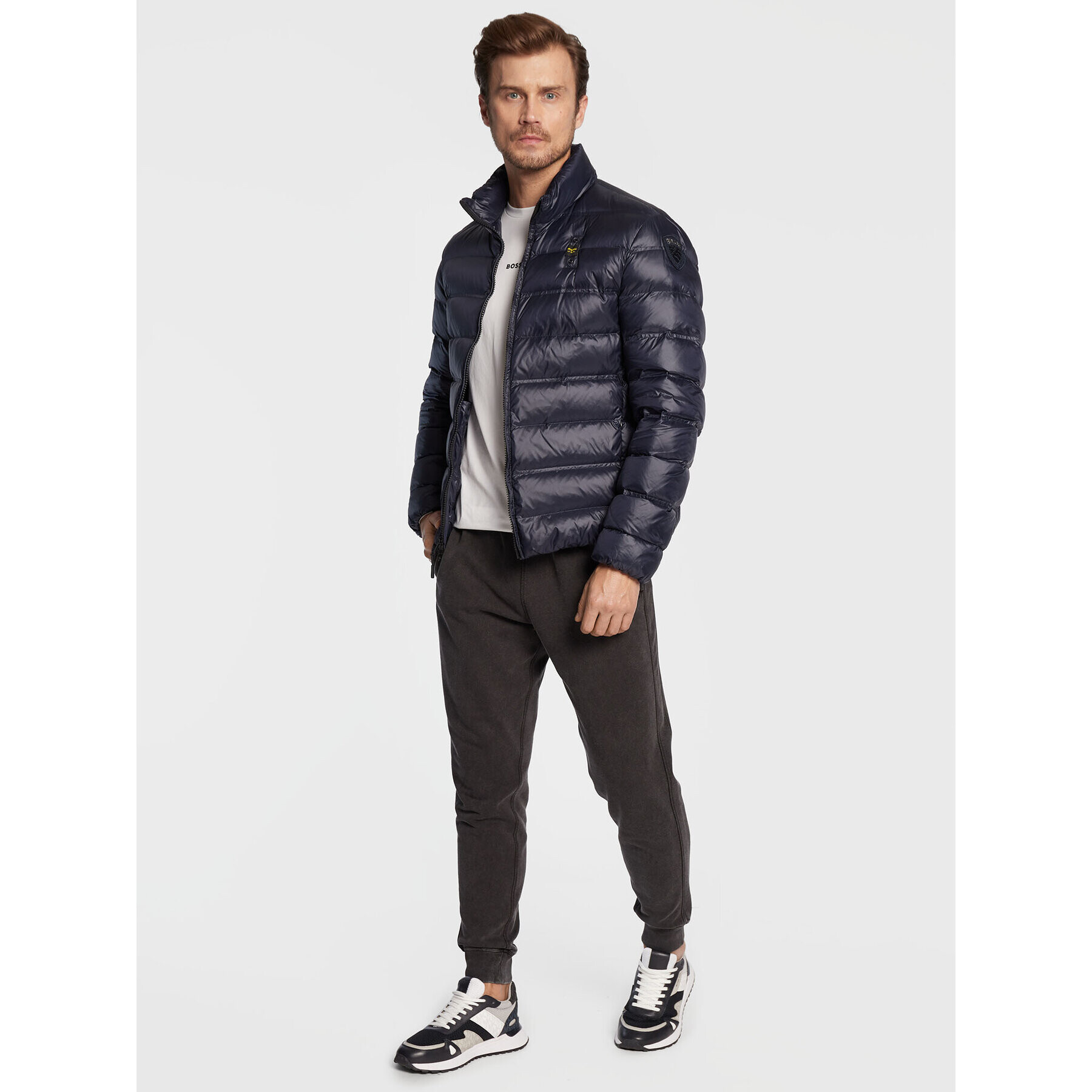 Blauer Пухено яке Seth BLUC03010 006360 Тъмносин Regular Fit - Pepit.bg
