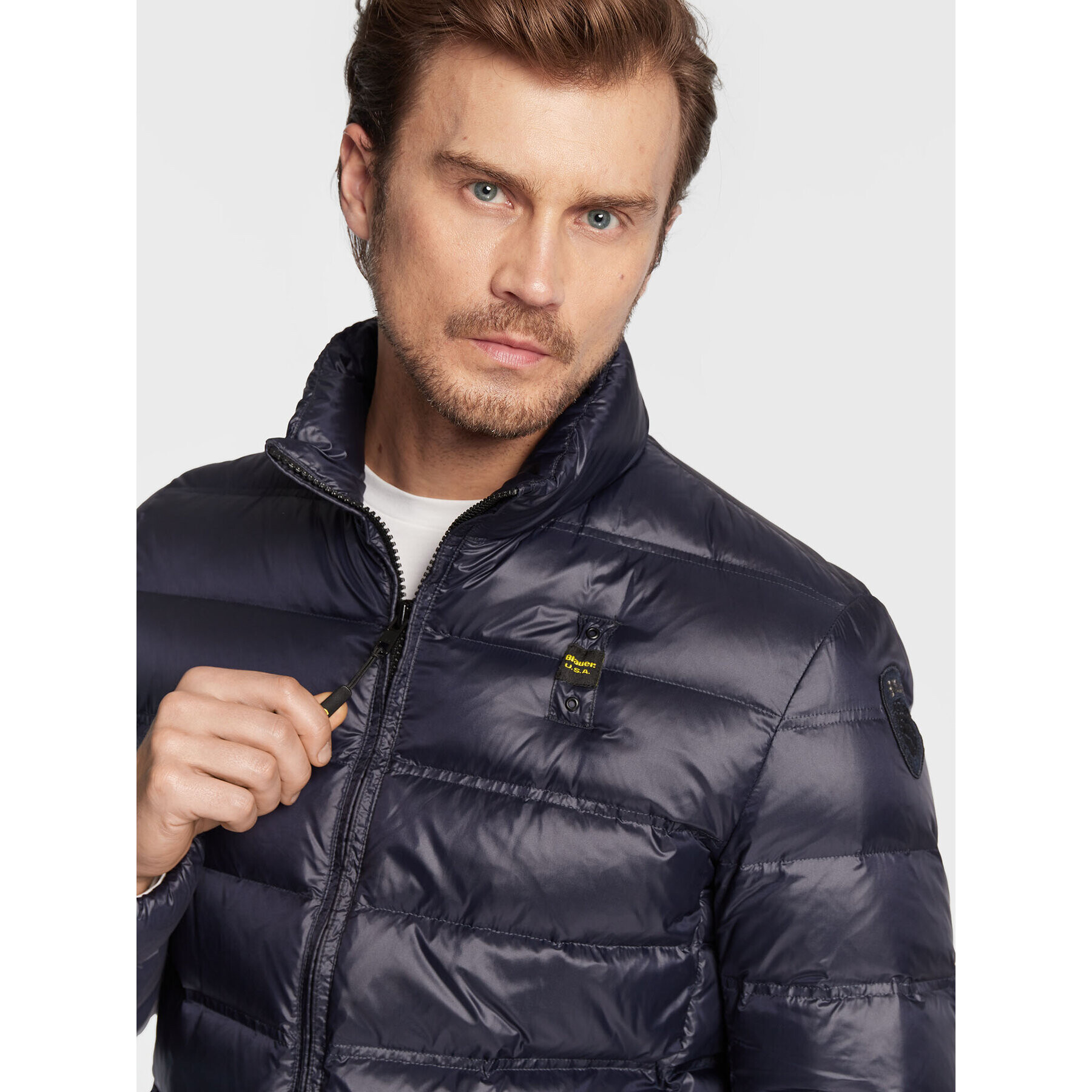 Blauer Пухено яке Seth BLUC03010 006360 Тъмносин Regular Fit - Pepit.bg