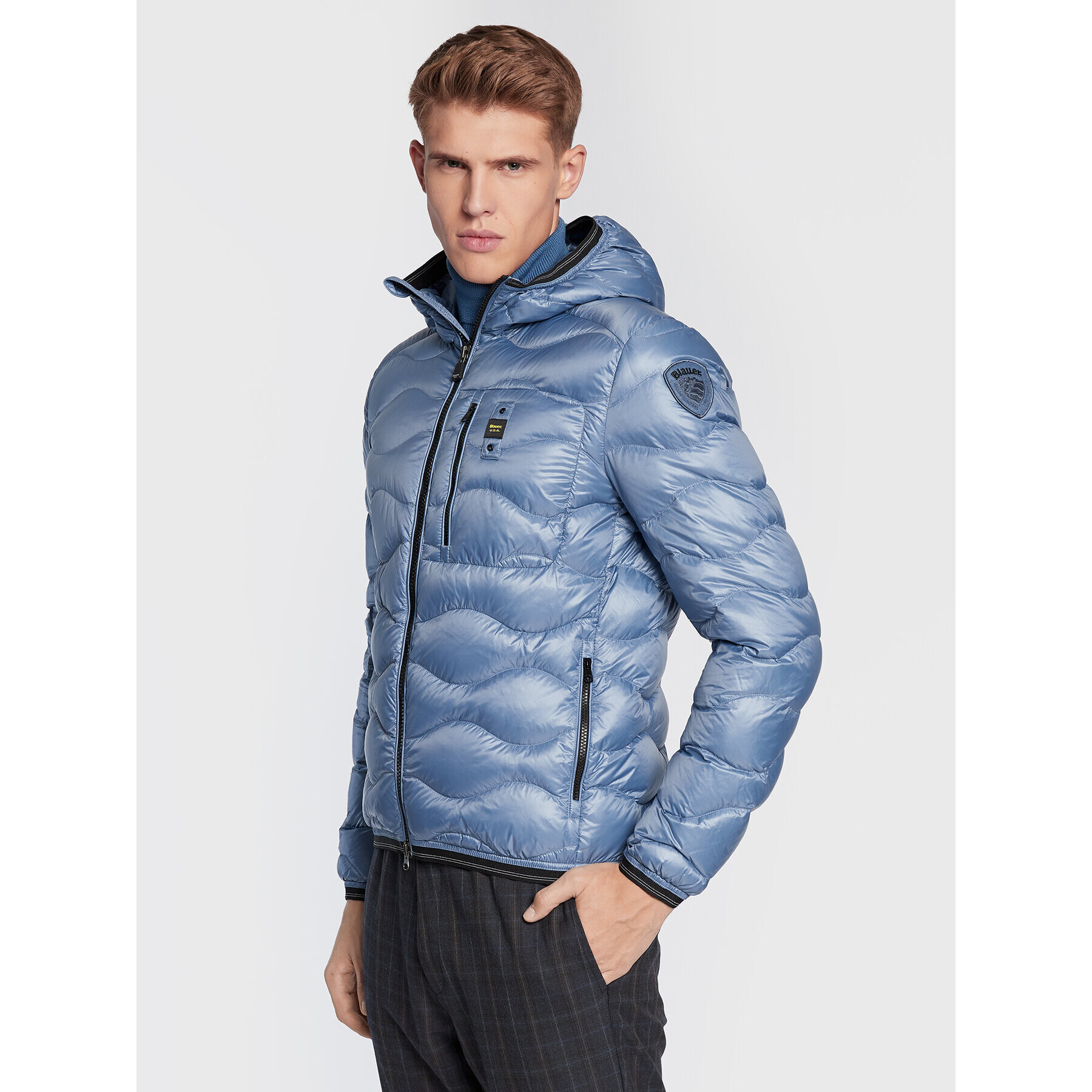 Blauer Пухено яке Terence BLUC03014 006355 Син Regular Fit - Pepit.bg