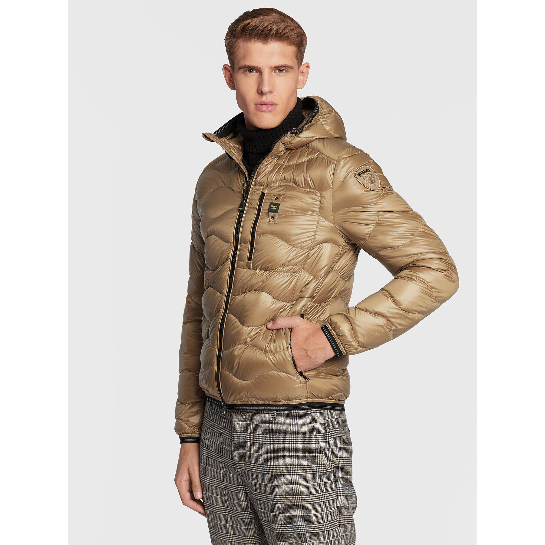 Blauer Пухено яке Terence BLUC03014 006355 Златист Regular Fit - Pepit.bg