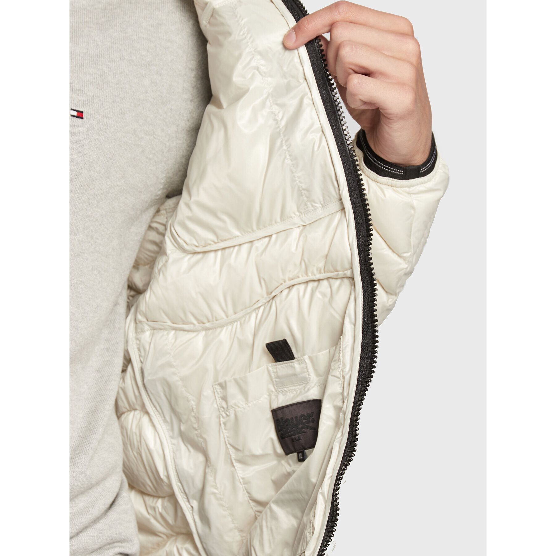 Blauer Пухено яке Terence Wave BLUC03014 006355 Бежов Regular Fit - Pepit.bg
