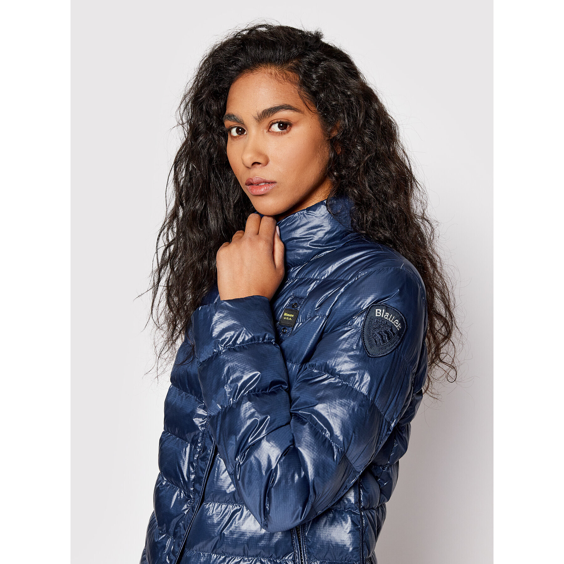 Blauer Пухено яке Vicki BLDC02166 005958 Тъмносин Regular Fit - Pepit.bg
