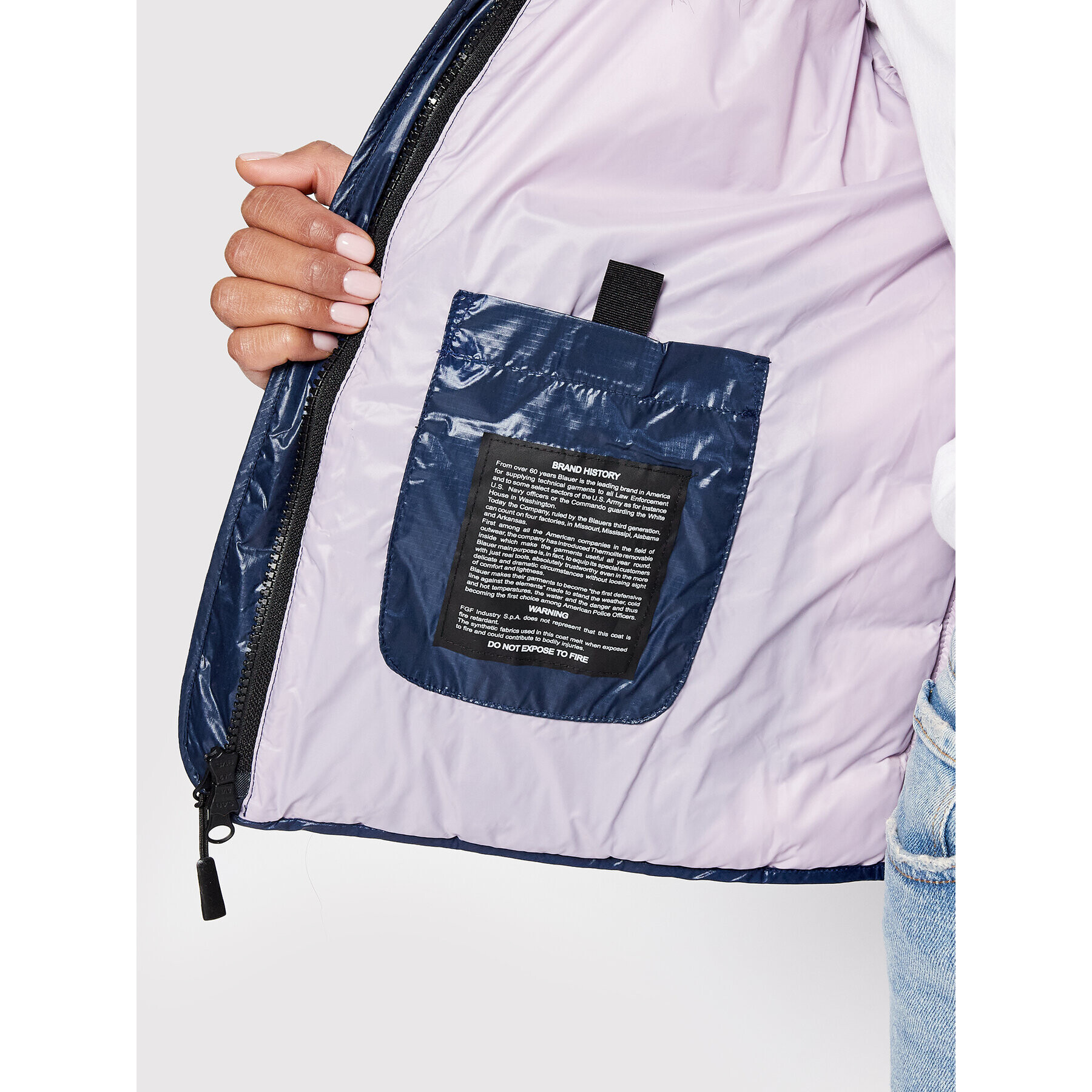 Blauer Пухено яке Vicki BLDC02166 005958 Тъмносин Regular Fit - Pepit.bg