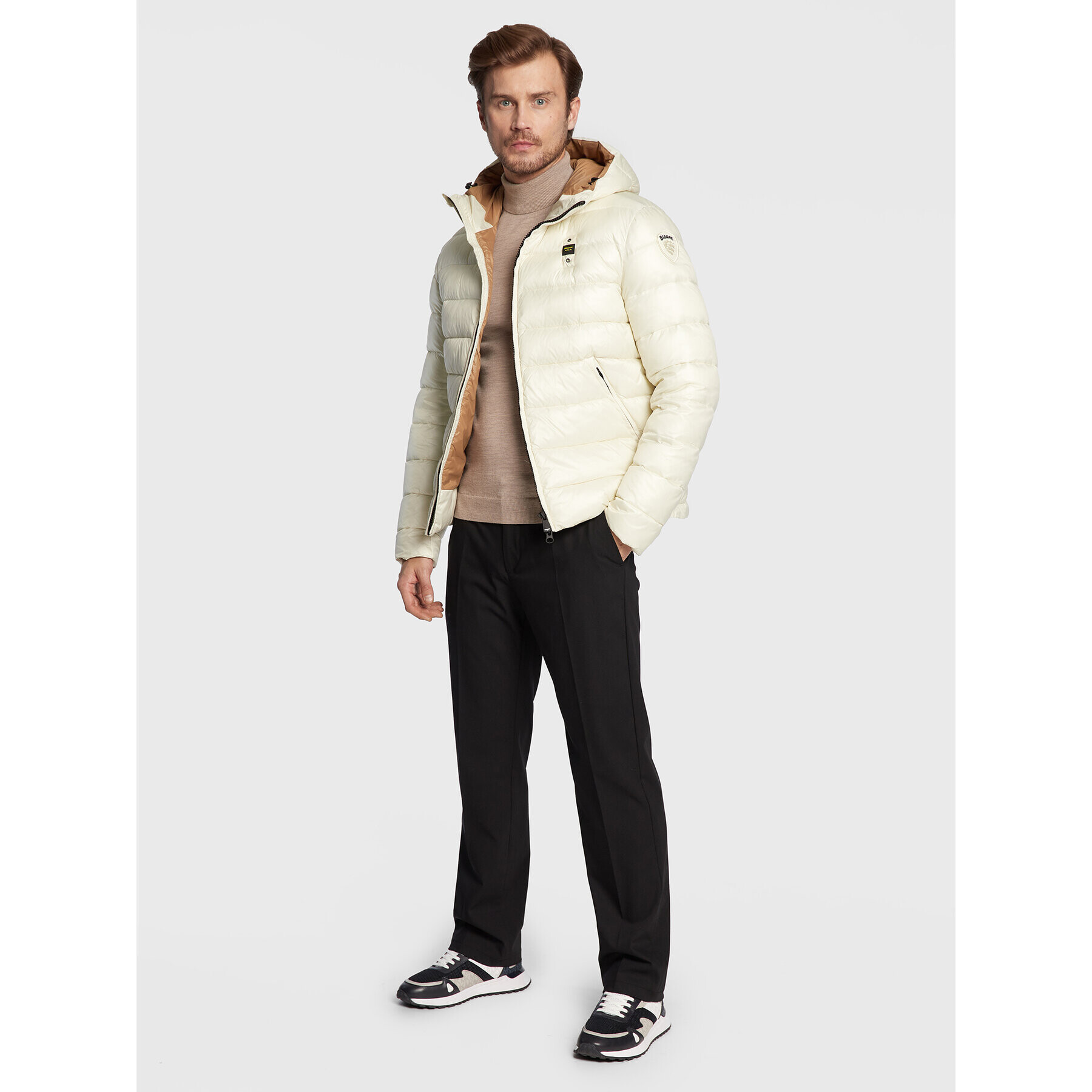 Blauer Пухено яке Virgil BLUC02142 005958 Бежов Regular Fit - Pepit.bg