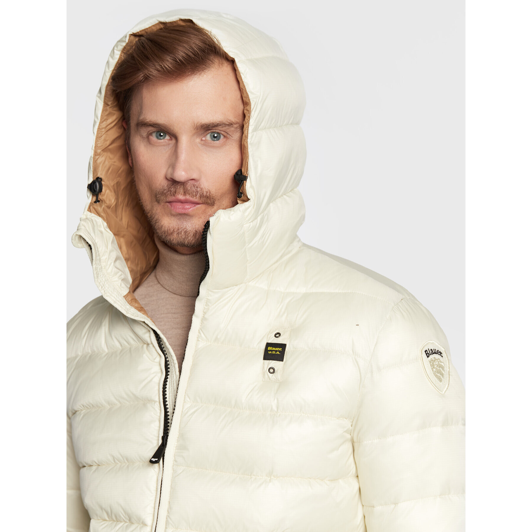 Blauer Пухено яке Virgil BLUC02142 005958 Бежов Regular Fit - Pepit.bg