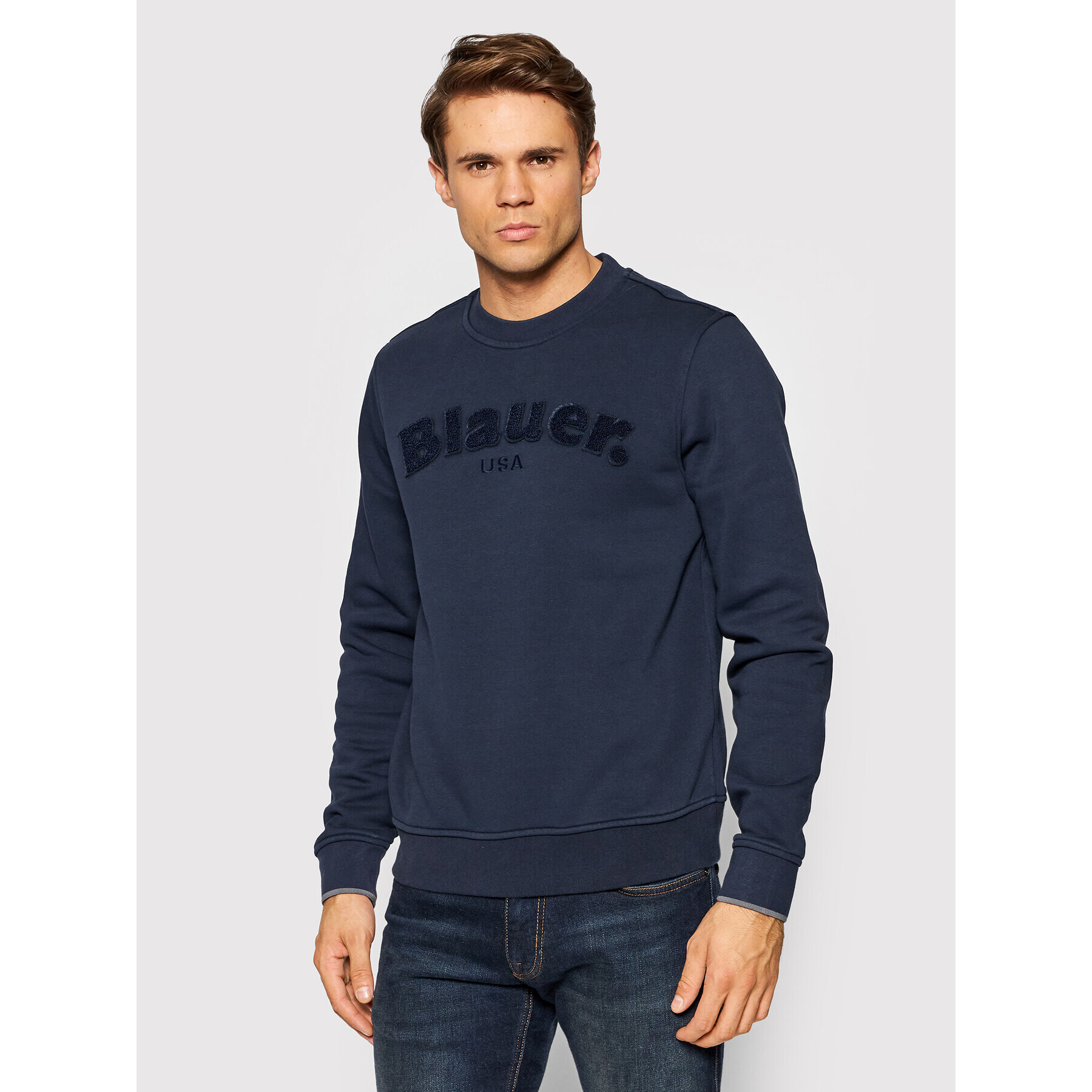 Blauer Суитшърт 21WBLUF03381 005787 Тъмносин Regular Fit - Pepit.bg