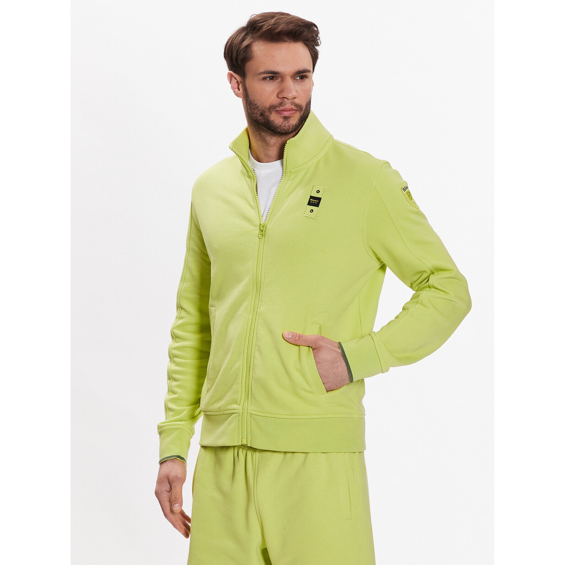 Blauer Суитшърт 23SBLUF01083 005662 Зелен Regular Fit - Pepit.bg