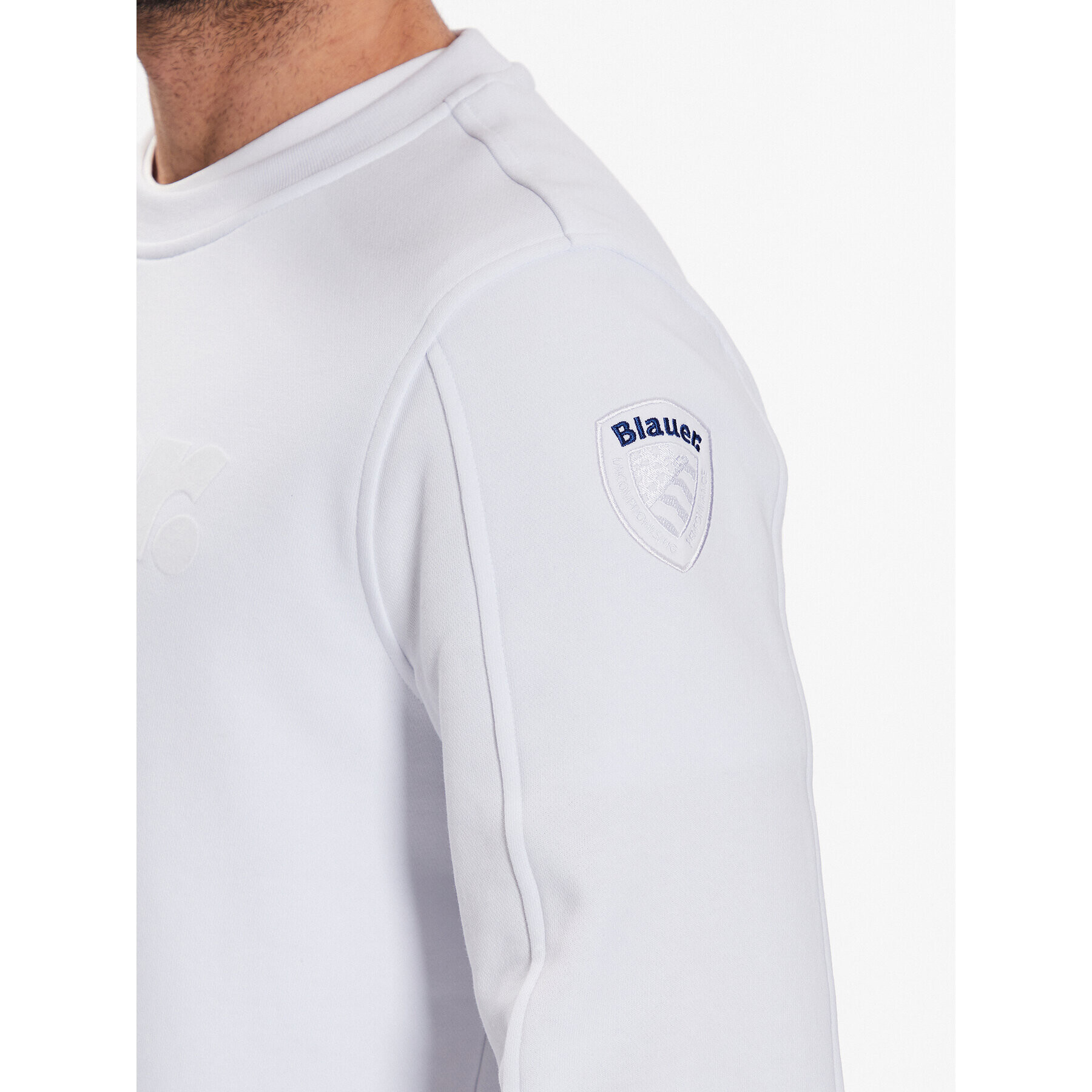 Blauer Суитшърт 23SBLUF03084 005662 Бял Regular Fit - Pepit.bg