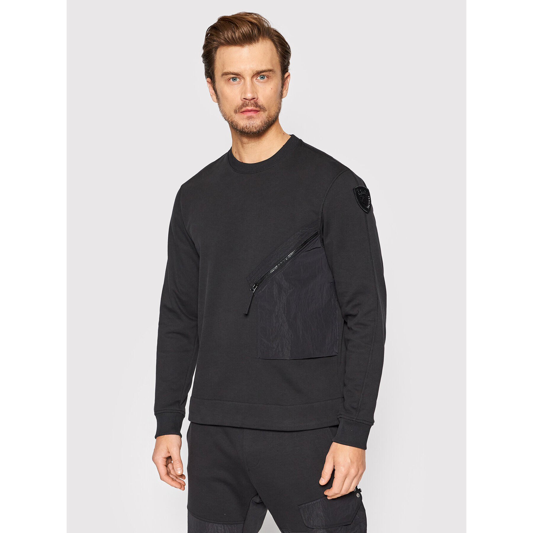 Blauer Суитшърт External Mark BLUF03065 006234 Черен Regular Fit - Pepit.bg