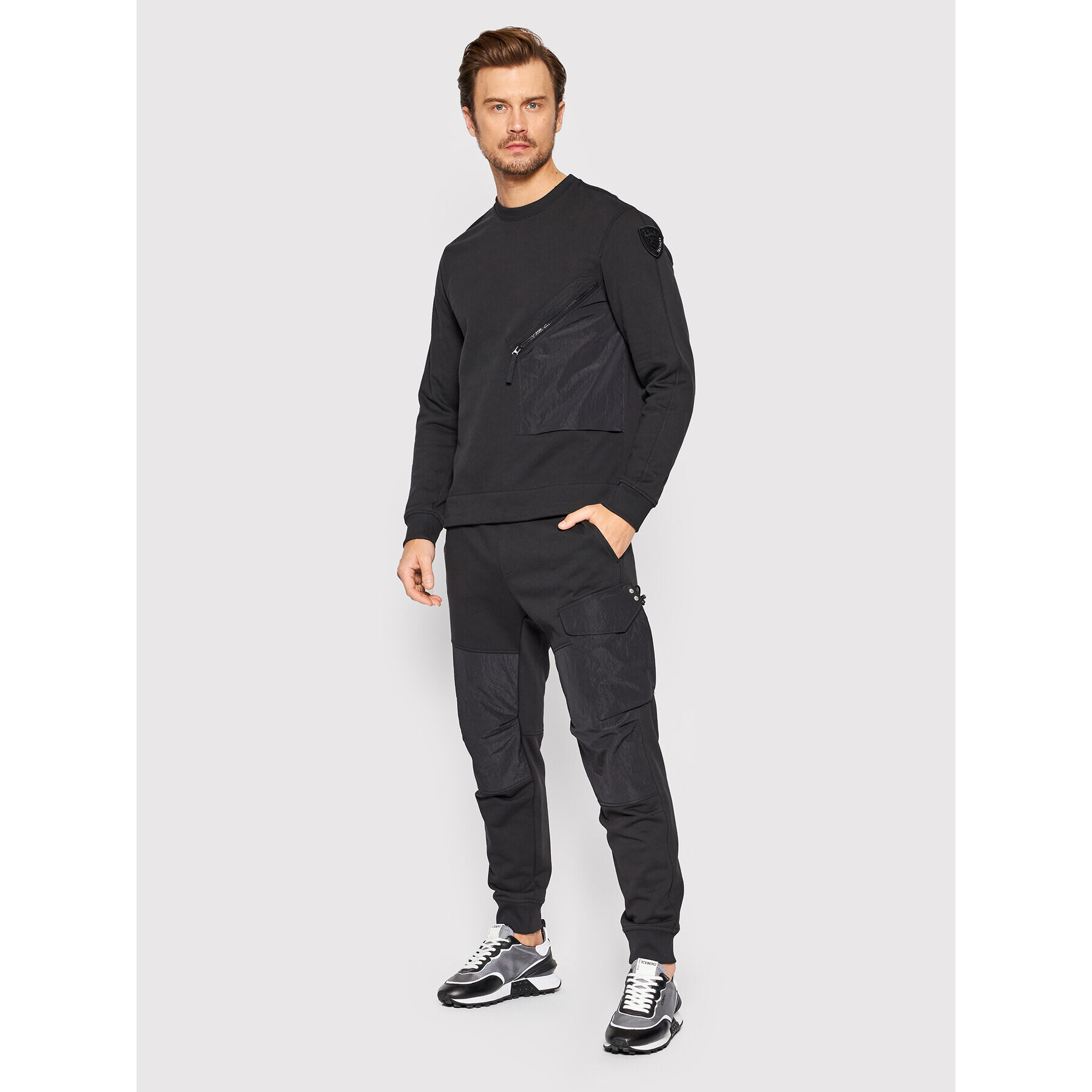 Blauer Суитшърт External Mark BLUF03065 006234 Черен Regular Fit - Pepit.bg