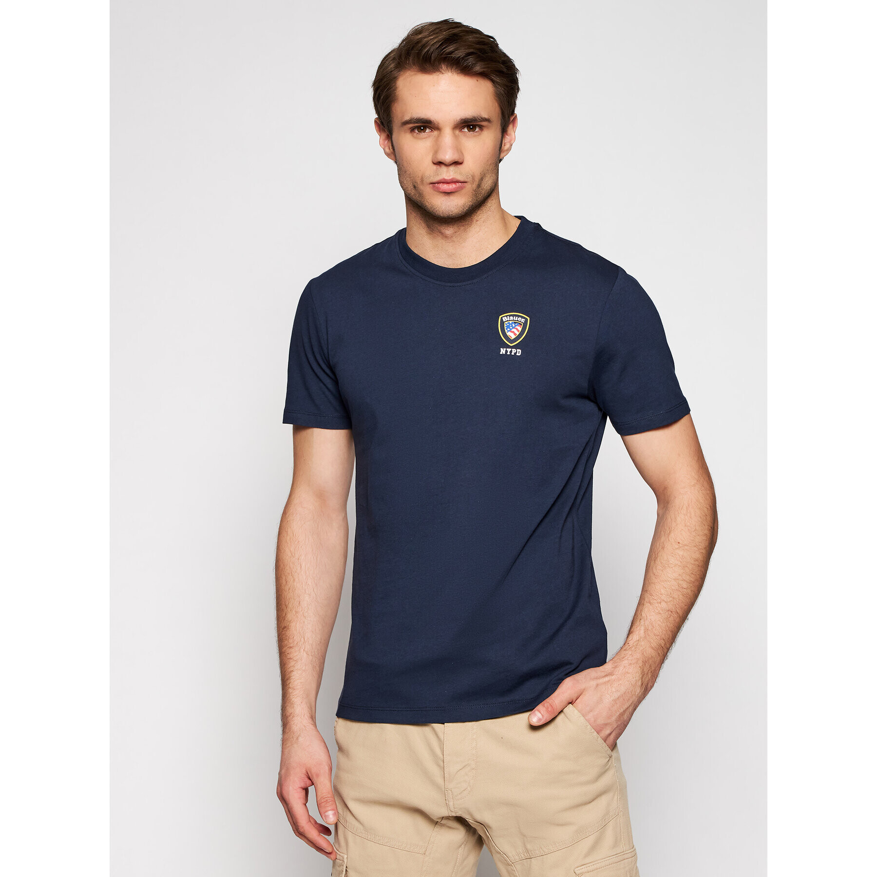 Blauer Тишърт NYPD 21SBLUH02130 004547 Тъмносин Regular Fit - Pepit.bg