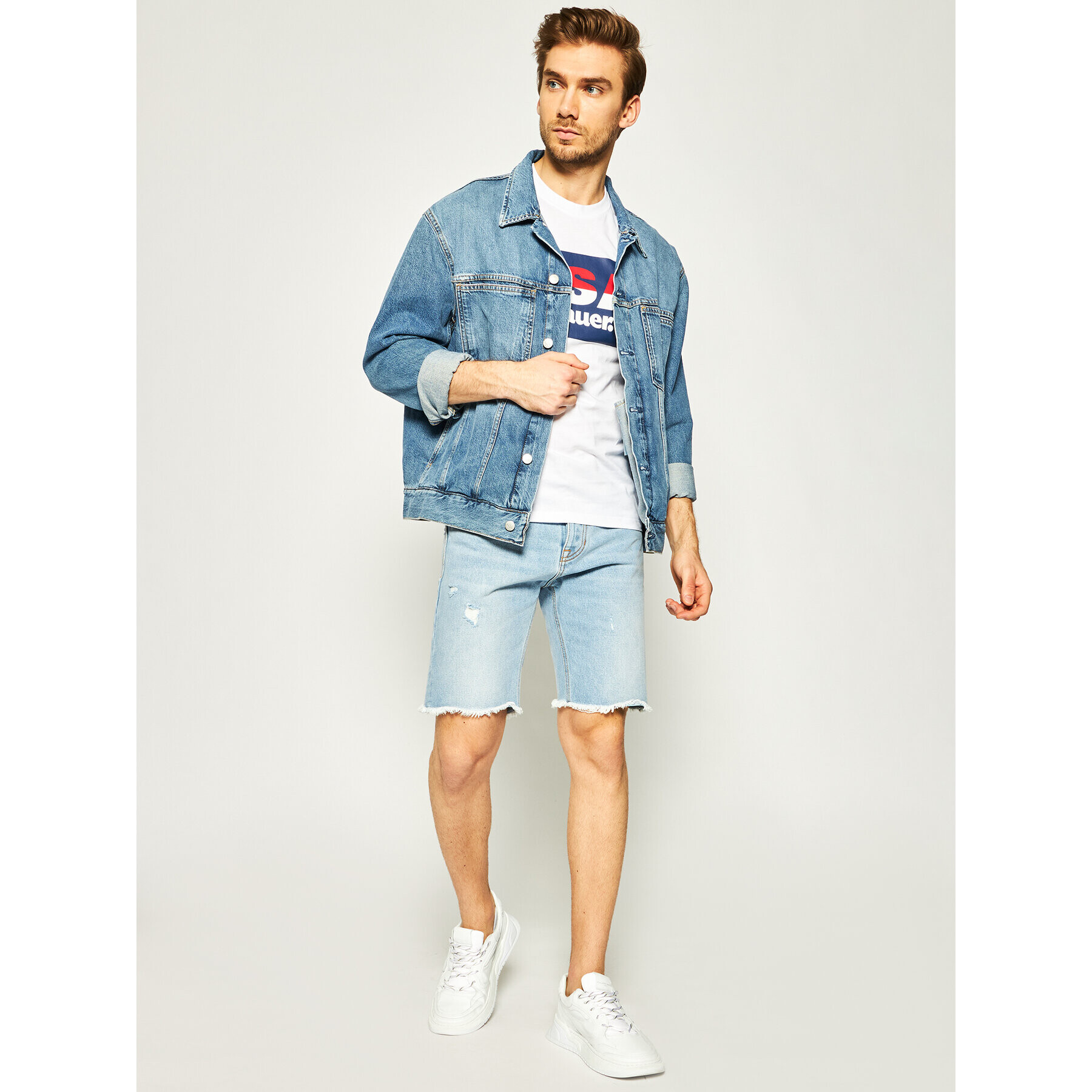 Blauer Тишърт Soft 20SBLUH02158 004547 Бял Regular Fit - Pepit.bg