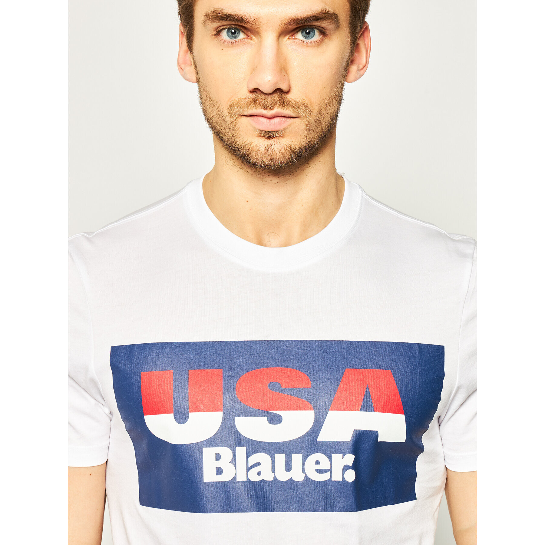 Blauer Тишърт Soft 20SBLUH02158 004547 Бял Regular Fit - Pepit.bg
