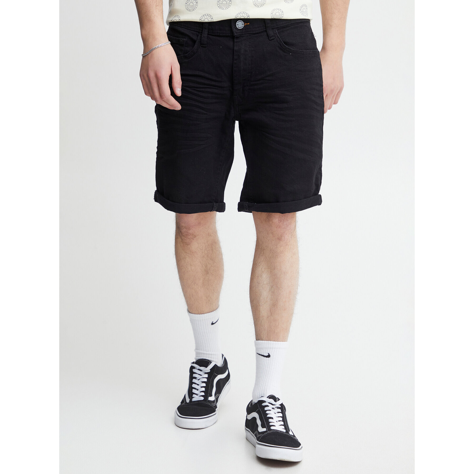 Blend Дънкови шорти 20713326 Черен Slim Fit - Pepit.bg