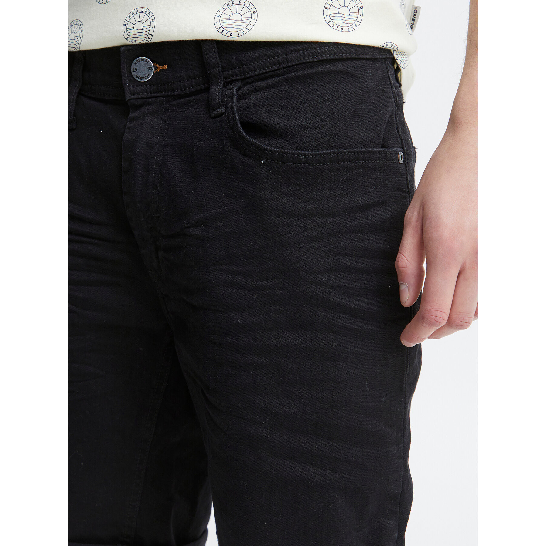 Blend Дънкови шорти 20713326 Черен Slim Fit - Pepit.bg