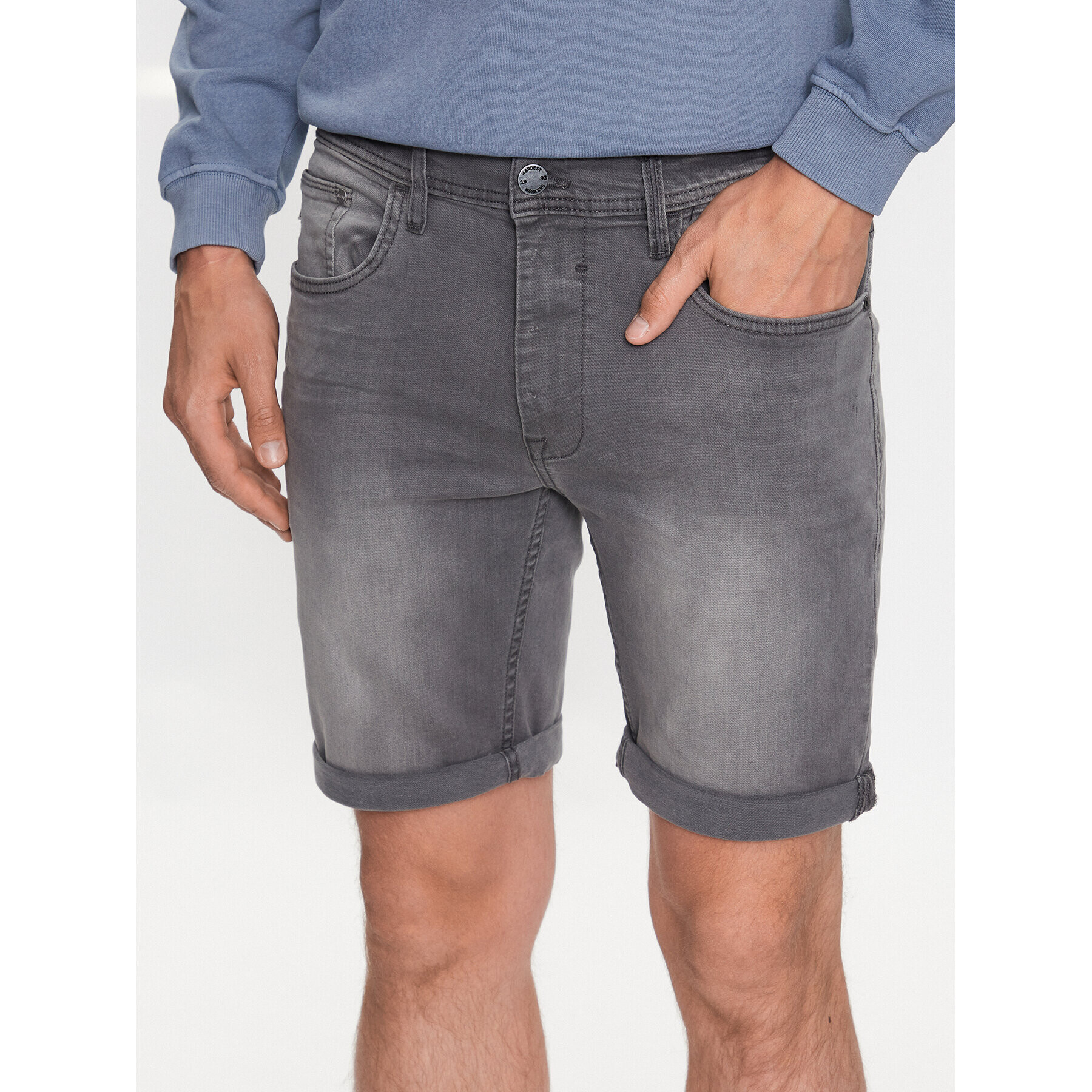Blend Дънкови шорти 20715422 Сив Regular Fit - Pepit.bg