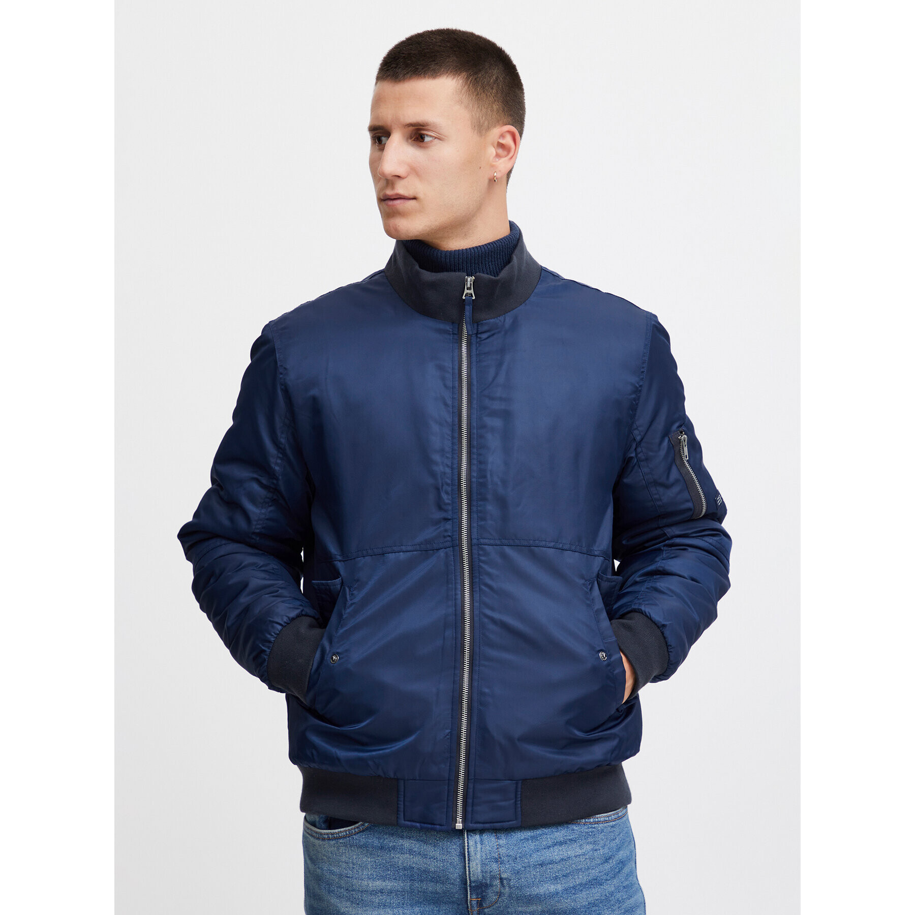 Blend Яке бомбър 20715952 Тъмносин Regular Fit - Pepit.bg