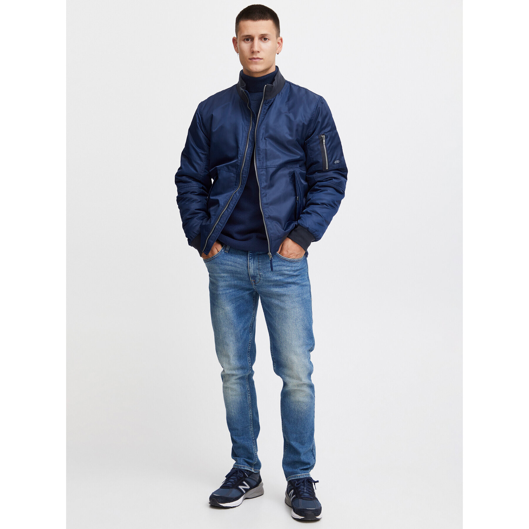 Blend Яке бомбър 20715952 Тъмносин Regular Fit - Pepit.bg