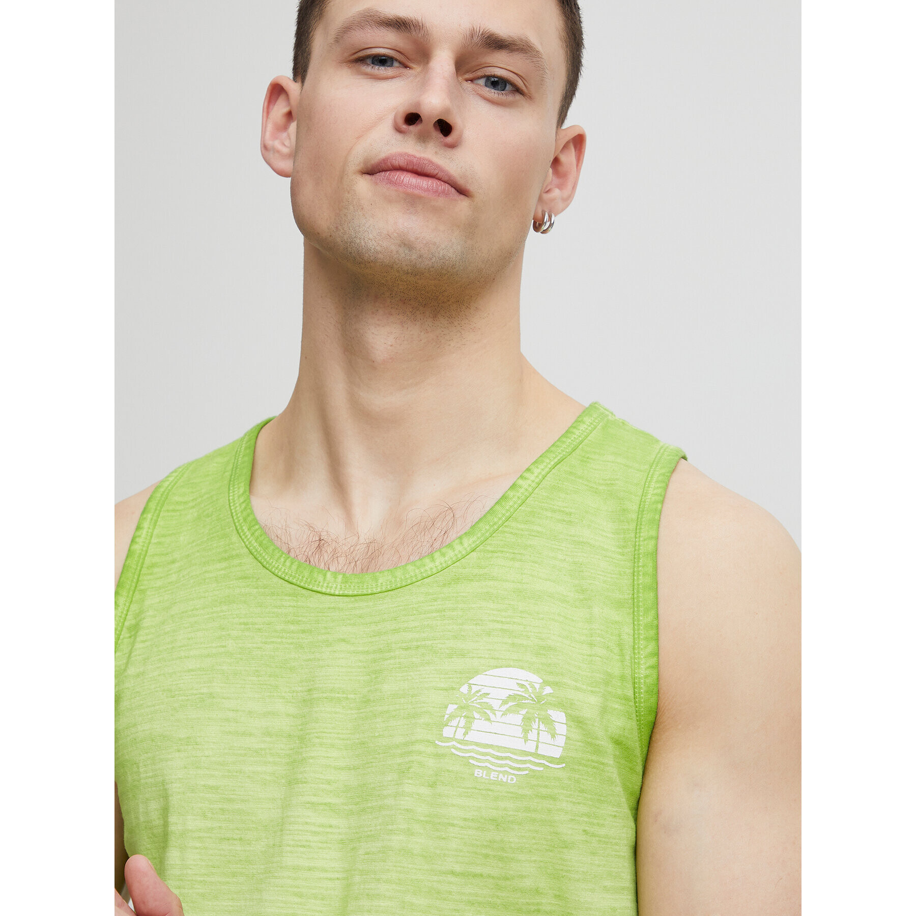 Blend Мъжки топ 20715340 Зелен Regular Fit - Pepit.bg