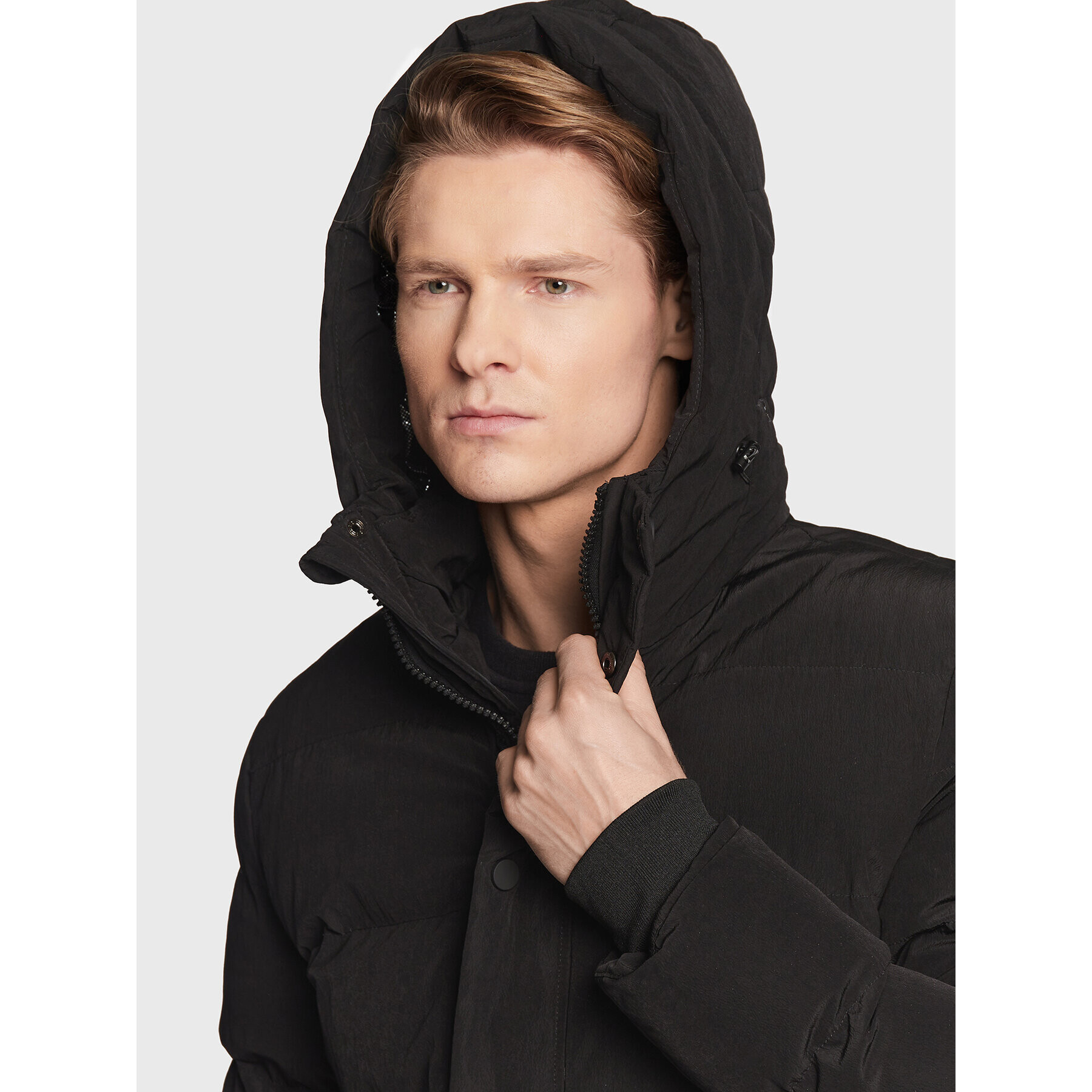 Blend Пухено яке 20714792 Черен Regular Fit - Pepit.bg
