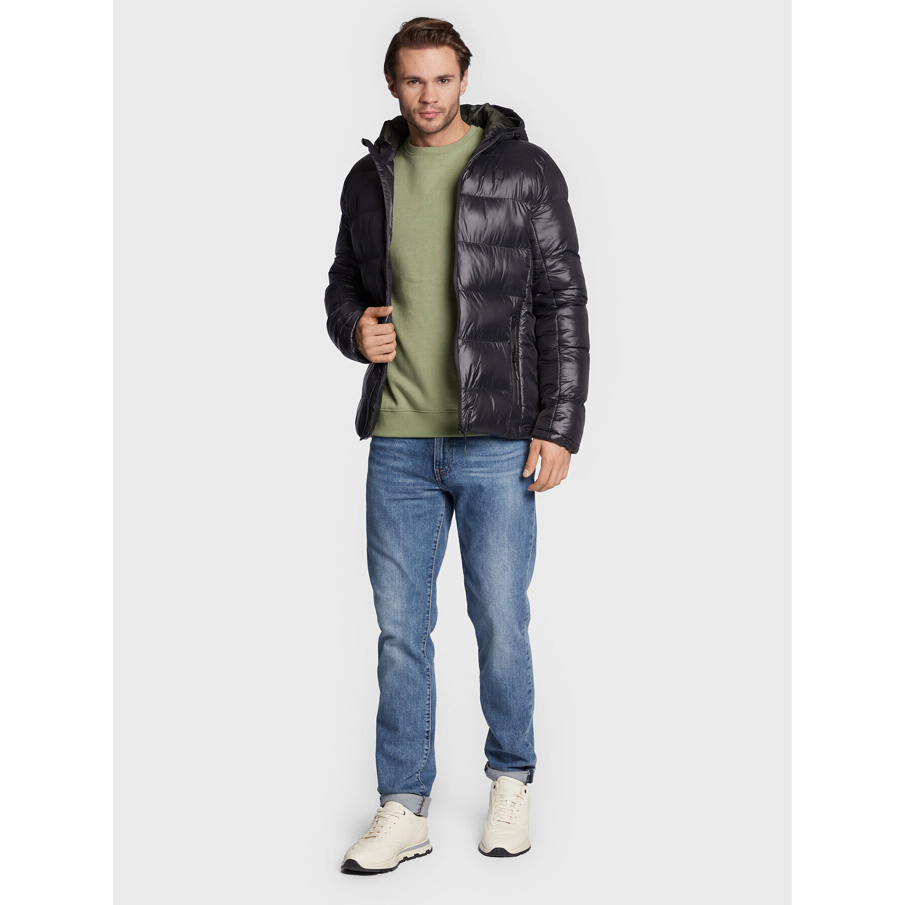 Blend Пухено яке Outerwear 20714398 Черен Regular Fit - Pepit.bg