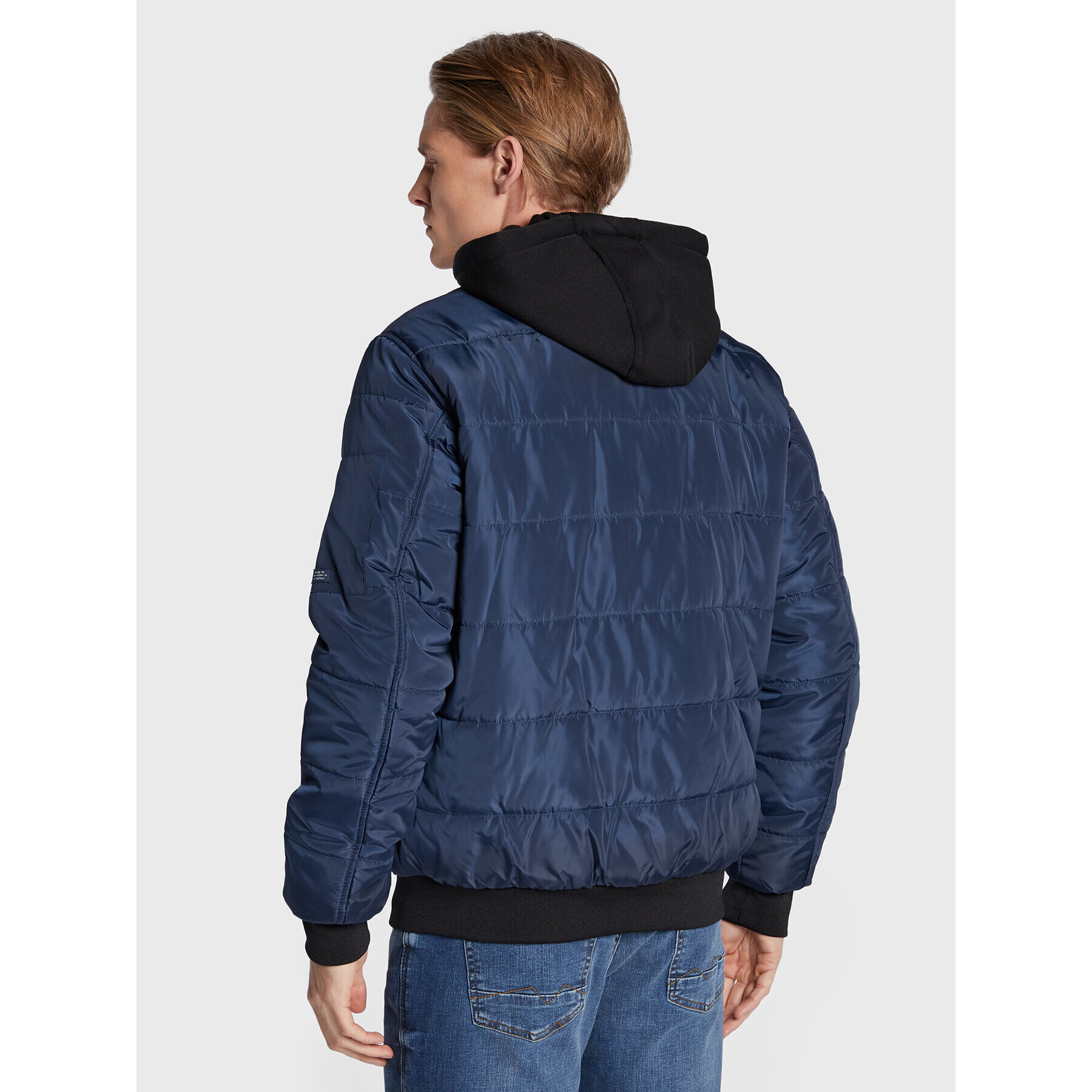 Blend Пухено яке Outwear 20714378 Син Regular Fit - Pepit.bg