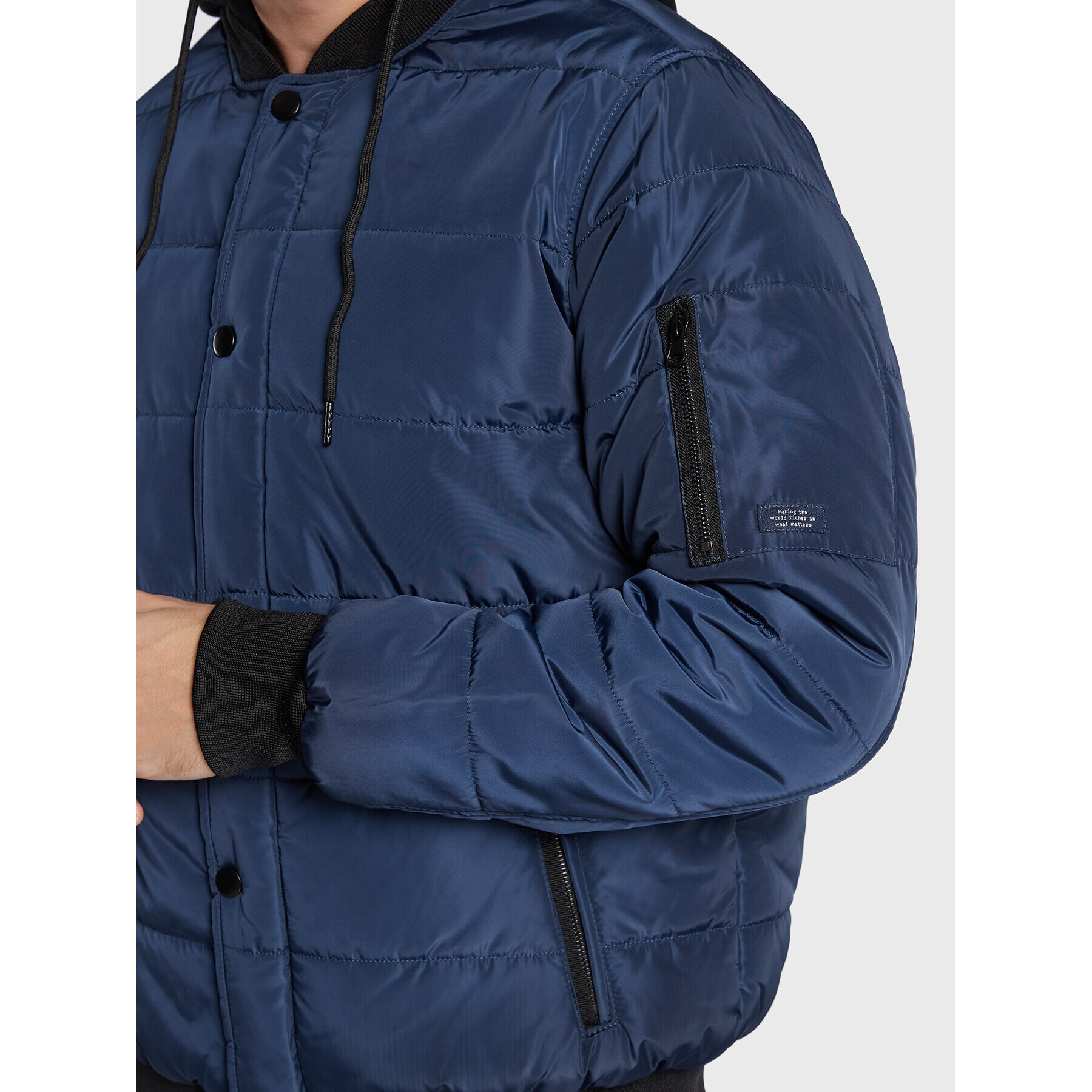 Blend Пухено яке Outwear 20714378 Син Regular Fit - Pepit.bg
