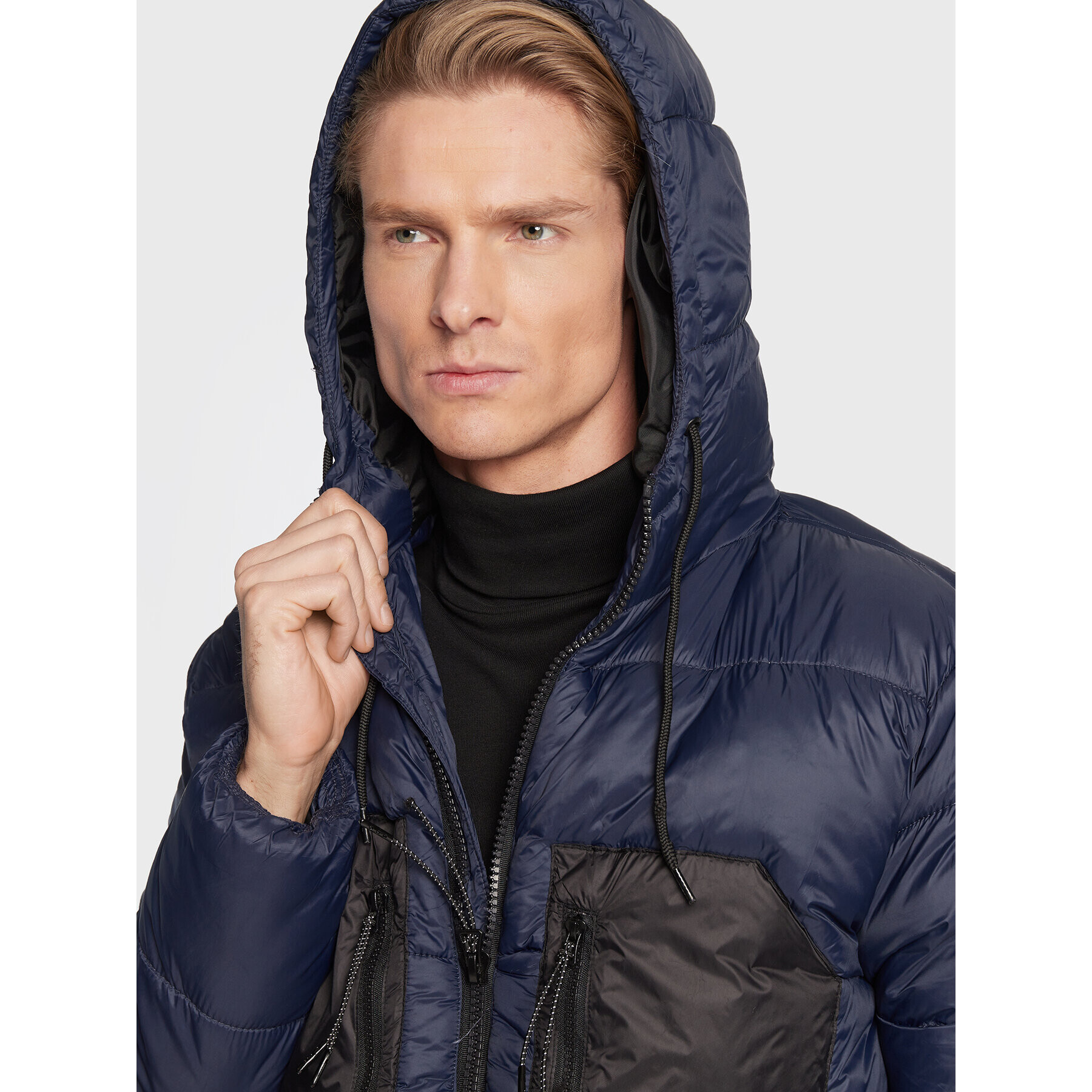Blend Пухено яке Outwear 20714841 Тъмносин Regular Fit - Pepit.bg