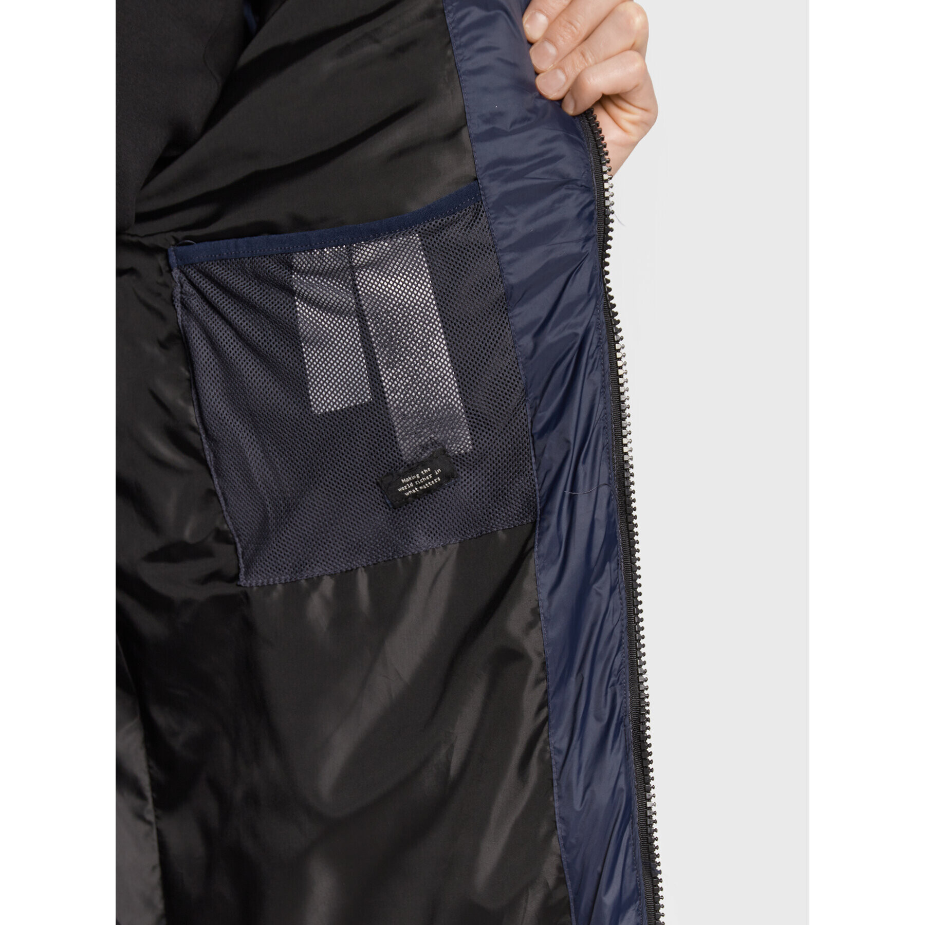 Blend Пухено яке Outwear 20714841 Тъмносин Regular Fit - Pepit.bg