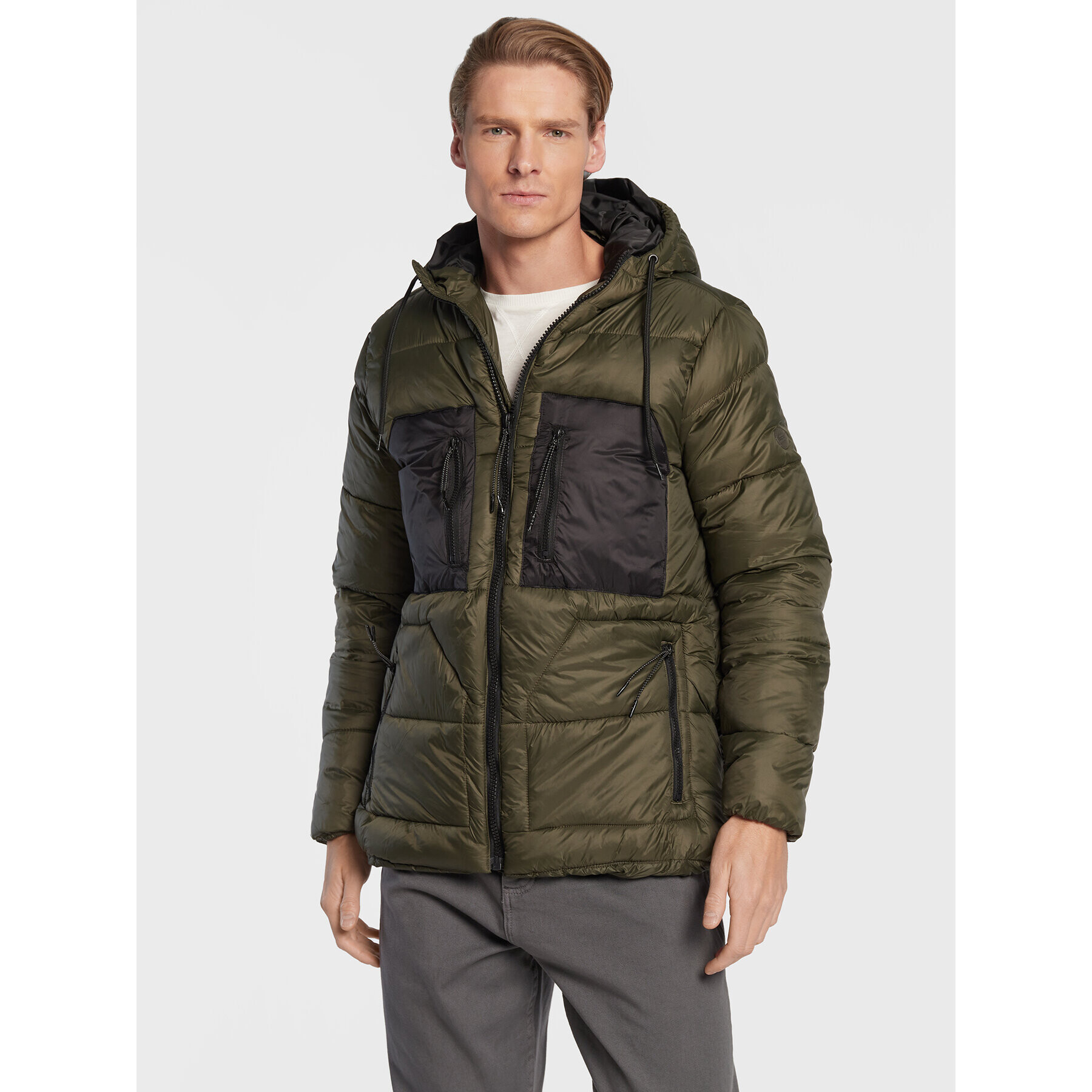 Blend Пухено яке Outwear 20714841 Зелен Regular Fit - Pepit.bg
