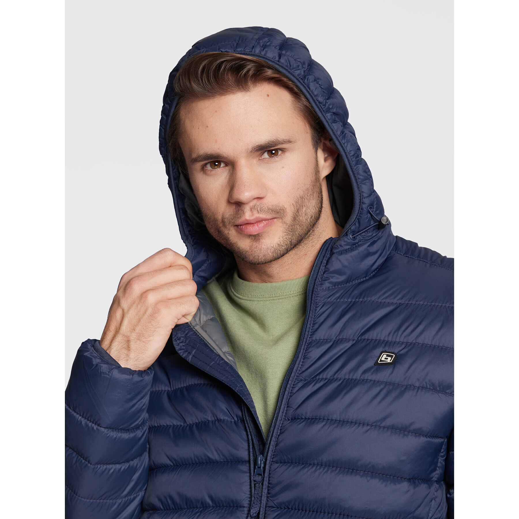 Blend Пухено яке Romsey 20712462 Тъмносин Regular Fit - Pepit.bg