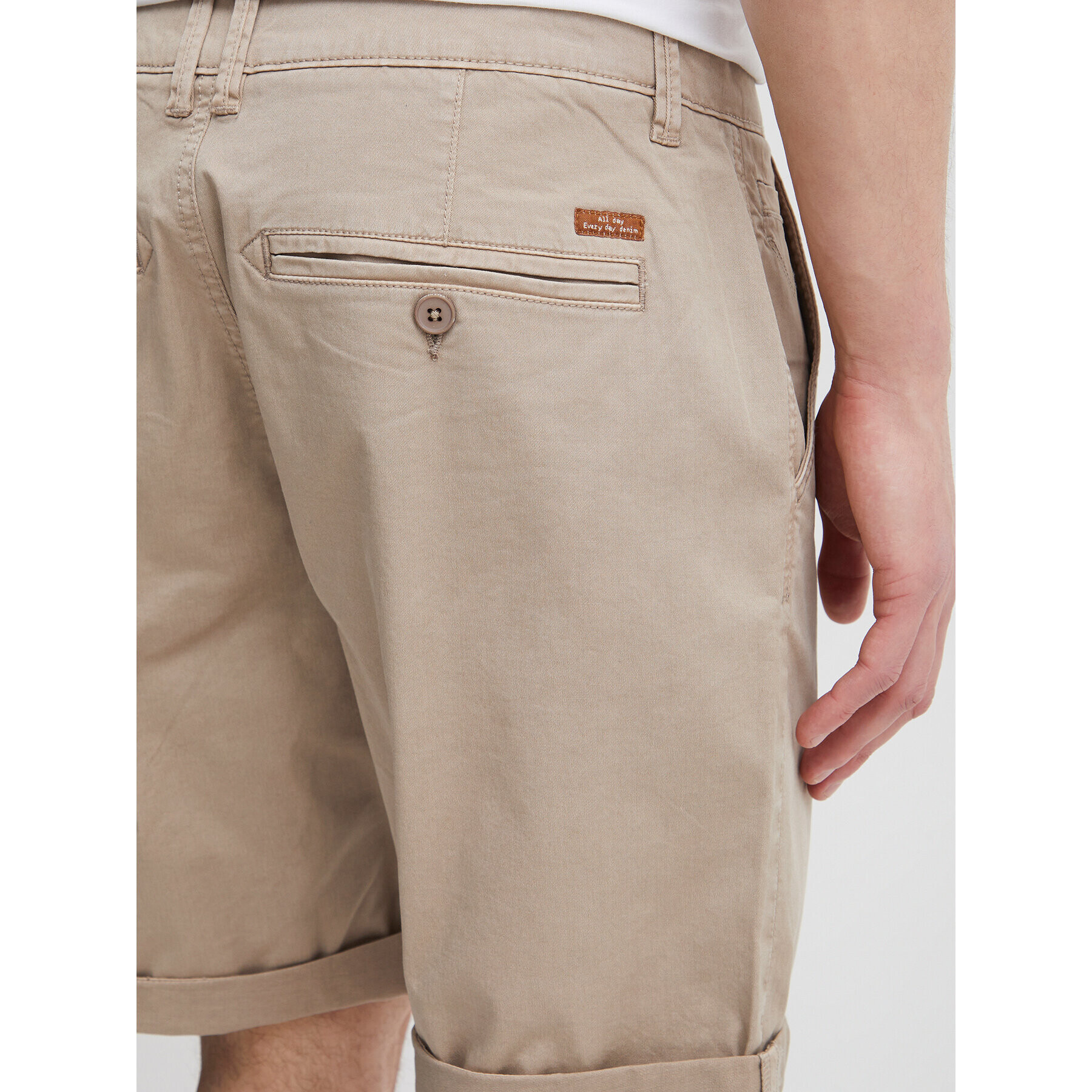 Blend Шорти от плат 20715125 Бежов Slim Fit - Pepit.bg